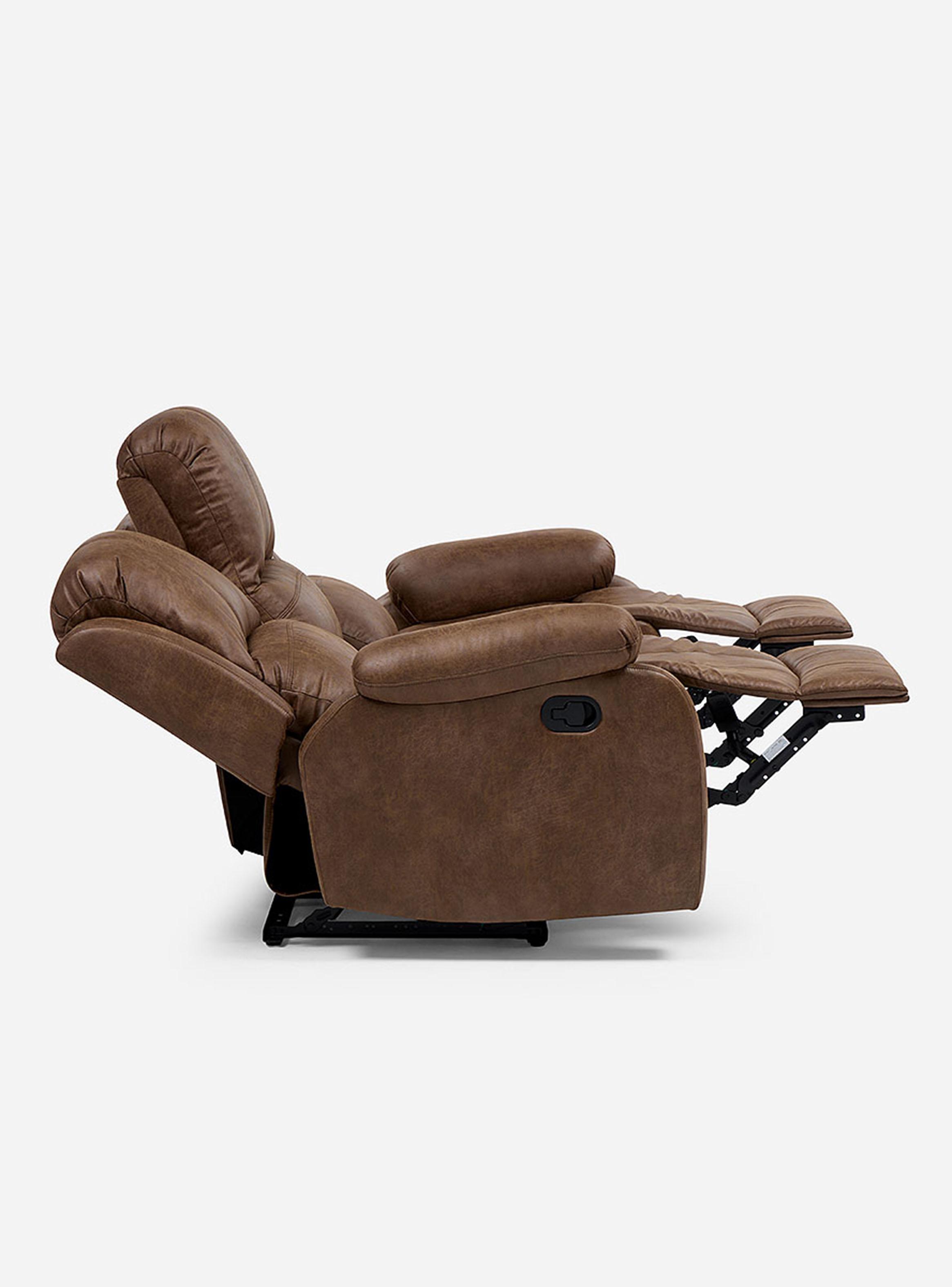 Sofá Reclinable 3 Cuerpos Umbria Tela Tabaco-3
