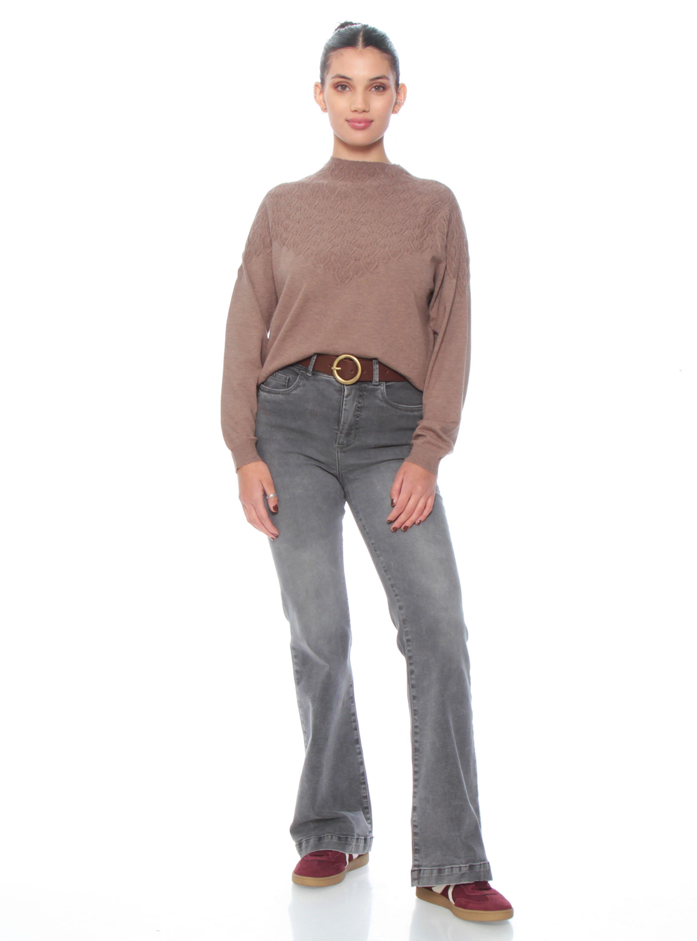 Sweater Manga Larga Cuello Alto-3