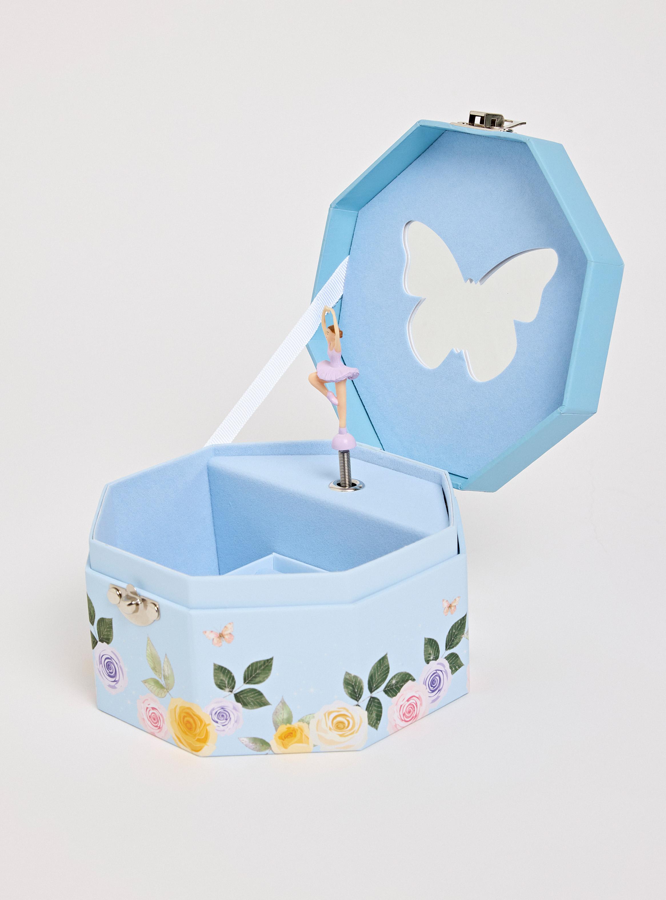 Caja Musical Bailarina Clásica Celeste-2
