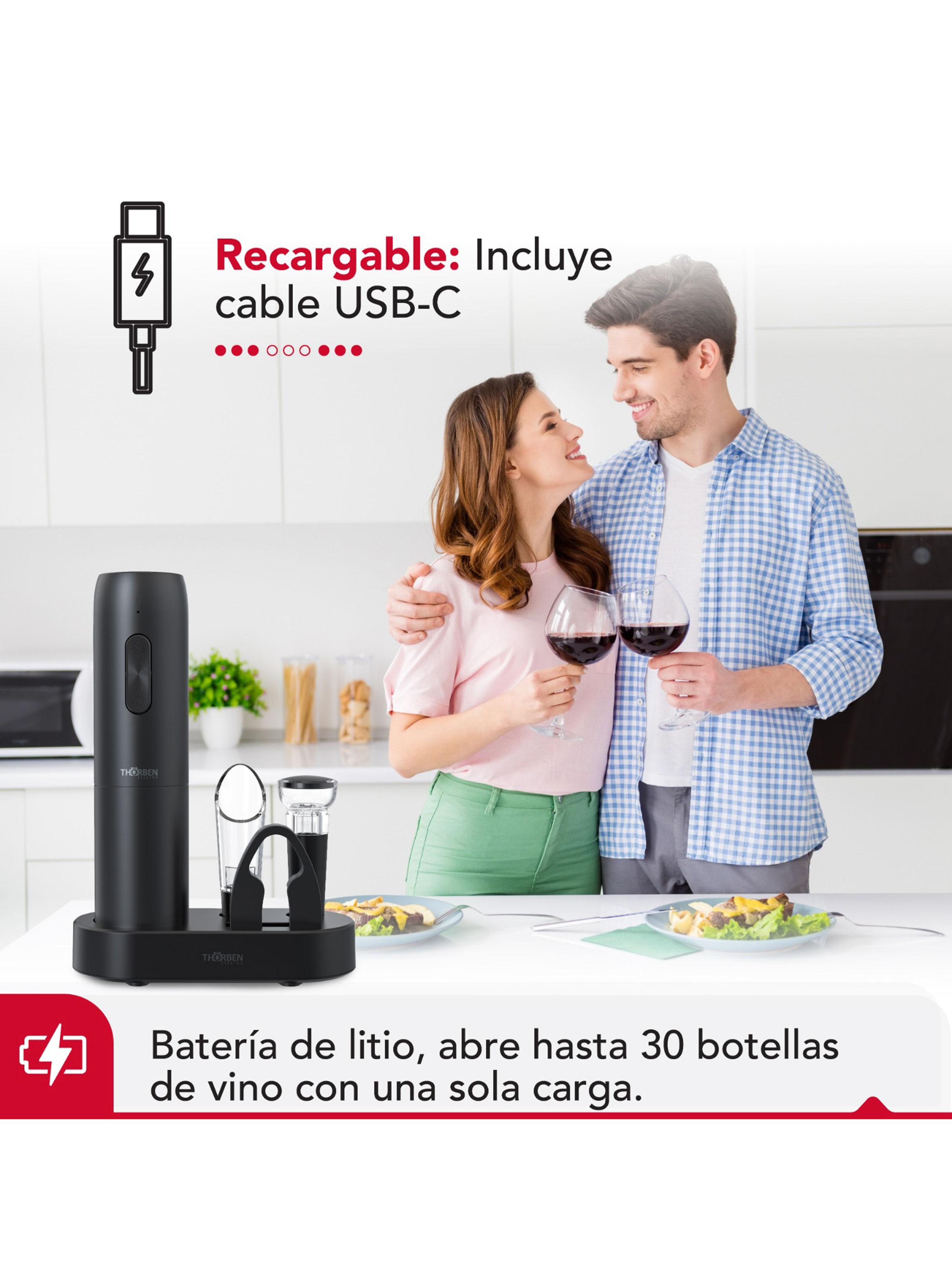 Descorchador Eléctrico USB Wine Set-6