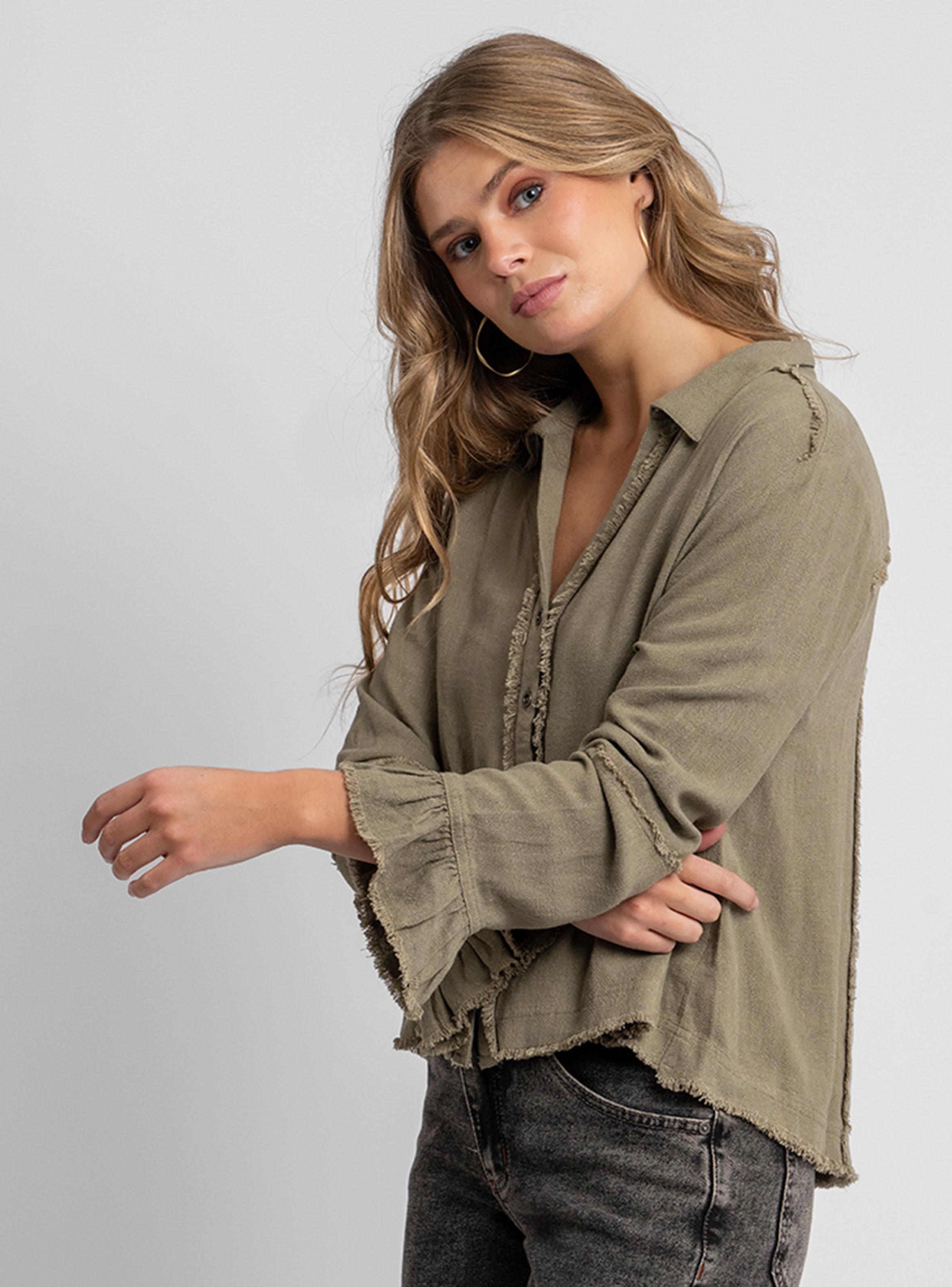 Blusa Sole Lino Verde-3