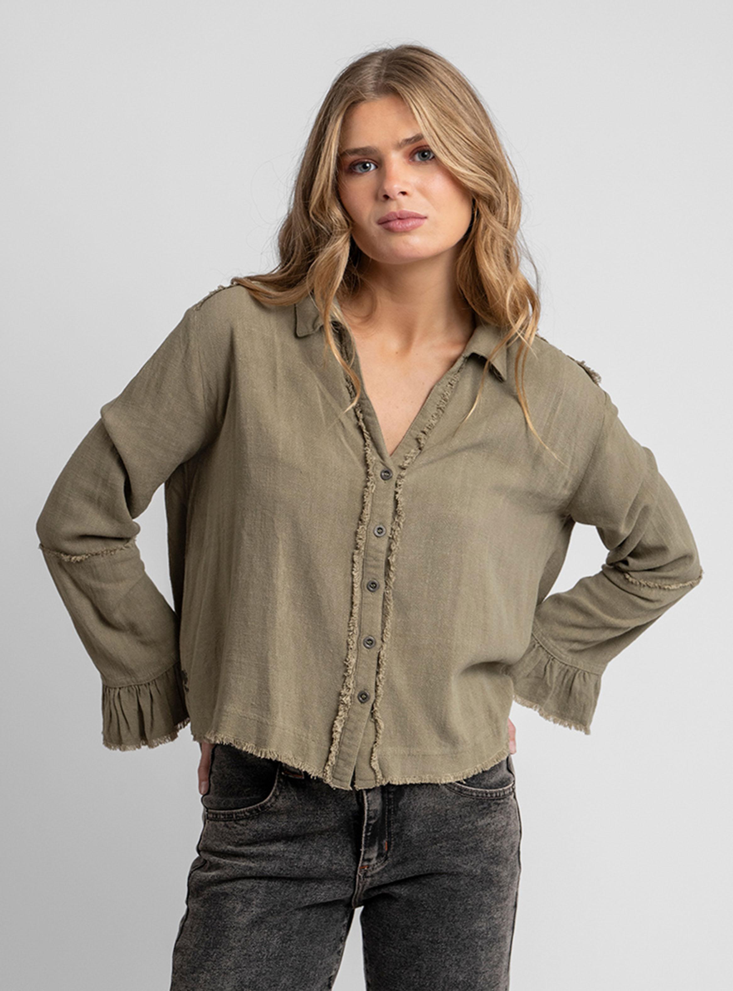 Blusa Sole Lino Verde-2
