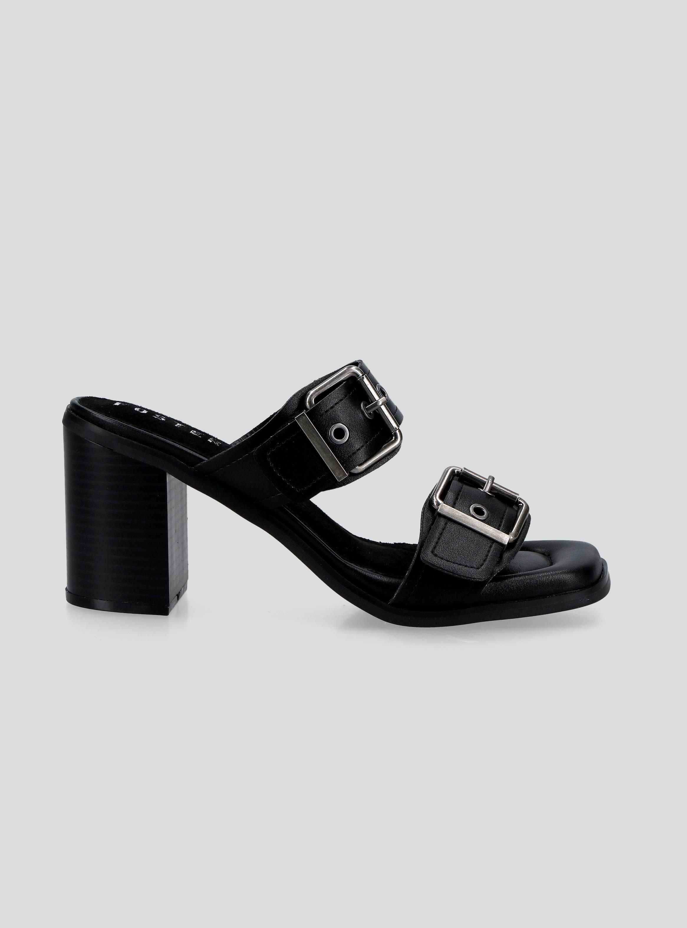 Sandalia Taco Hebillas Mujer-1