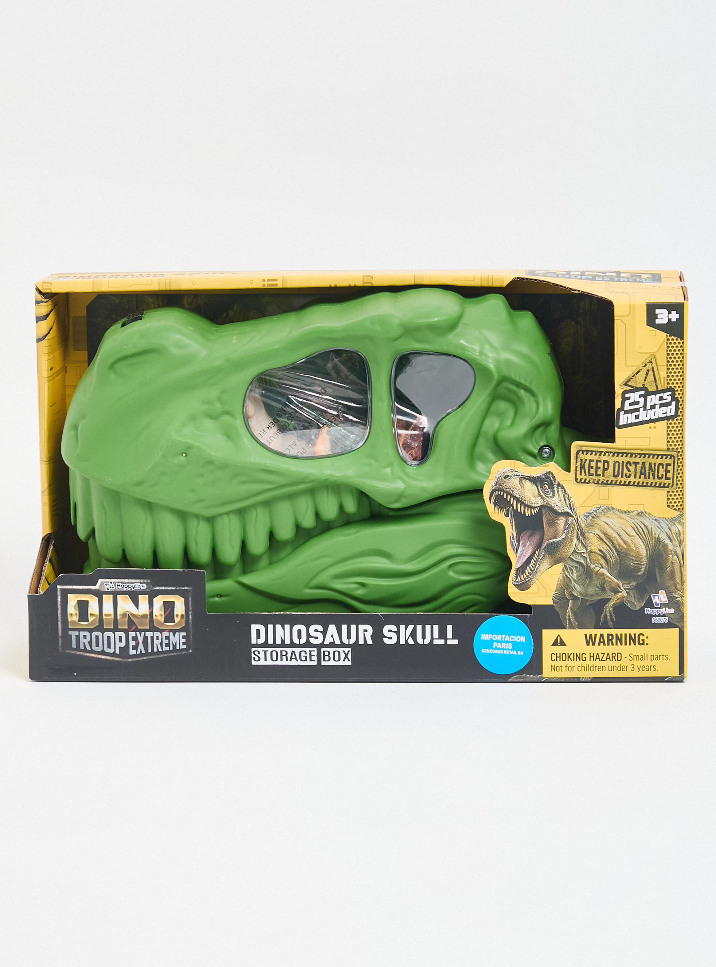 Cabeza de Dinosaurio Verde con Accesorios-2
