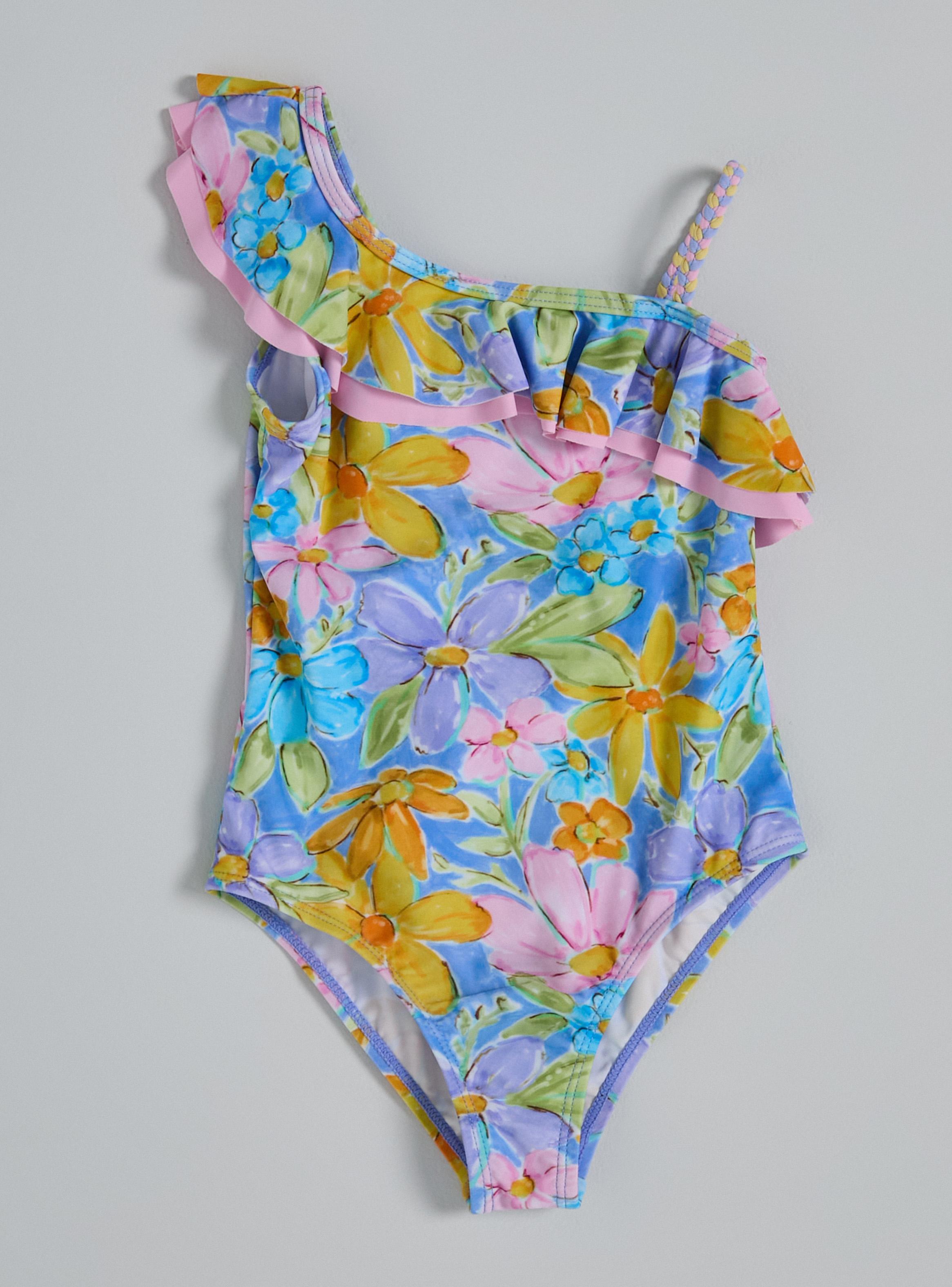 Traje de Baño Asimétrico con Vuelos-2