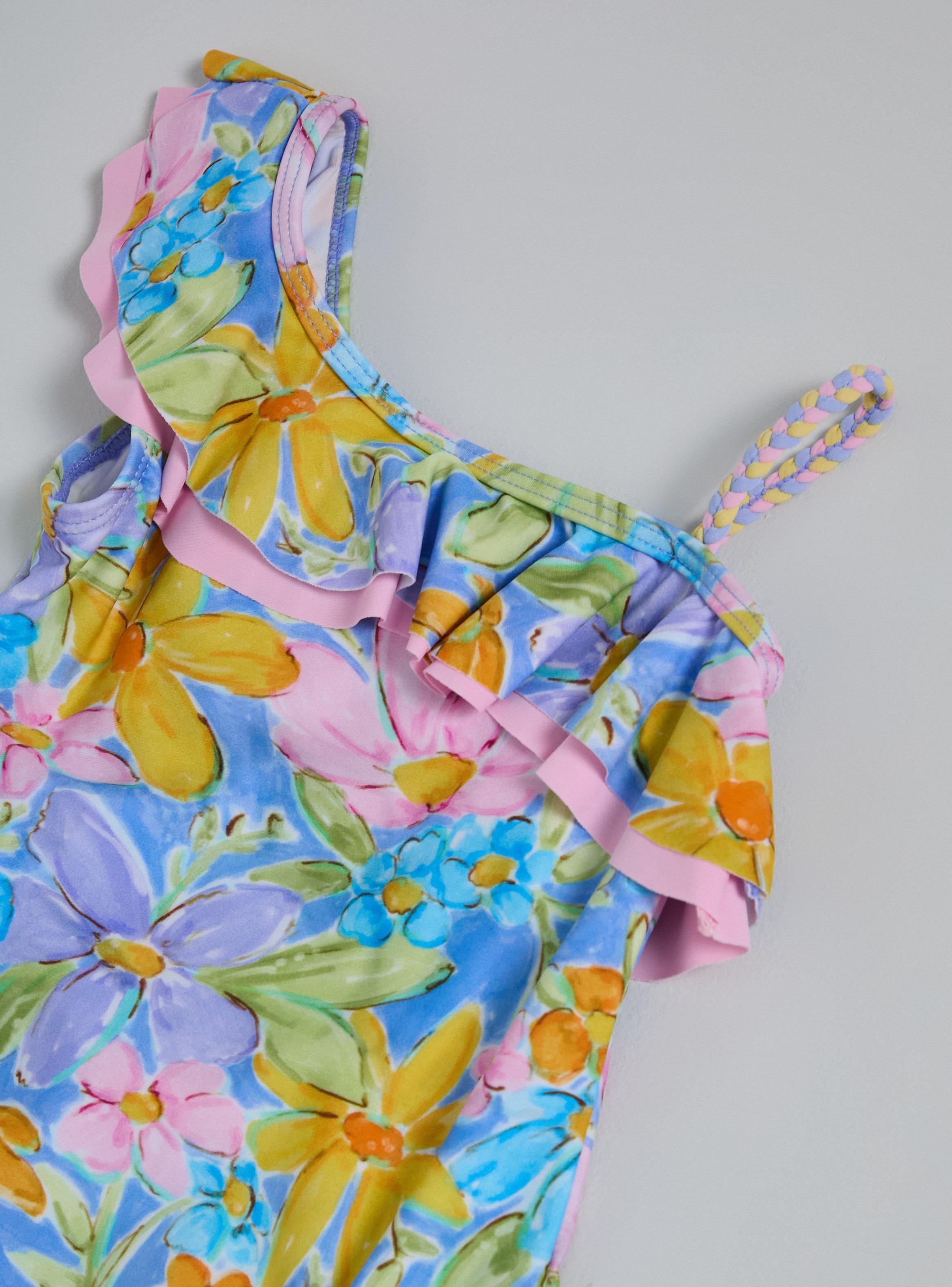 Traje de Baño Asimétrico con Vuelos-4