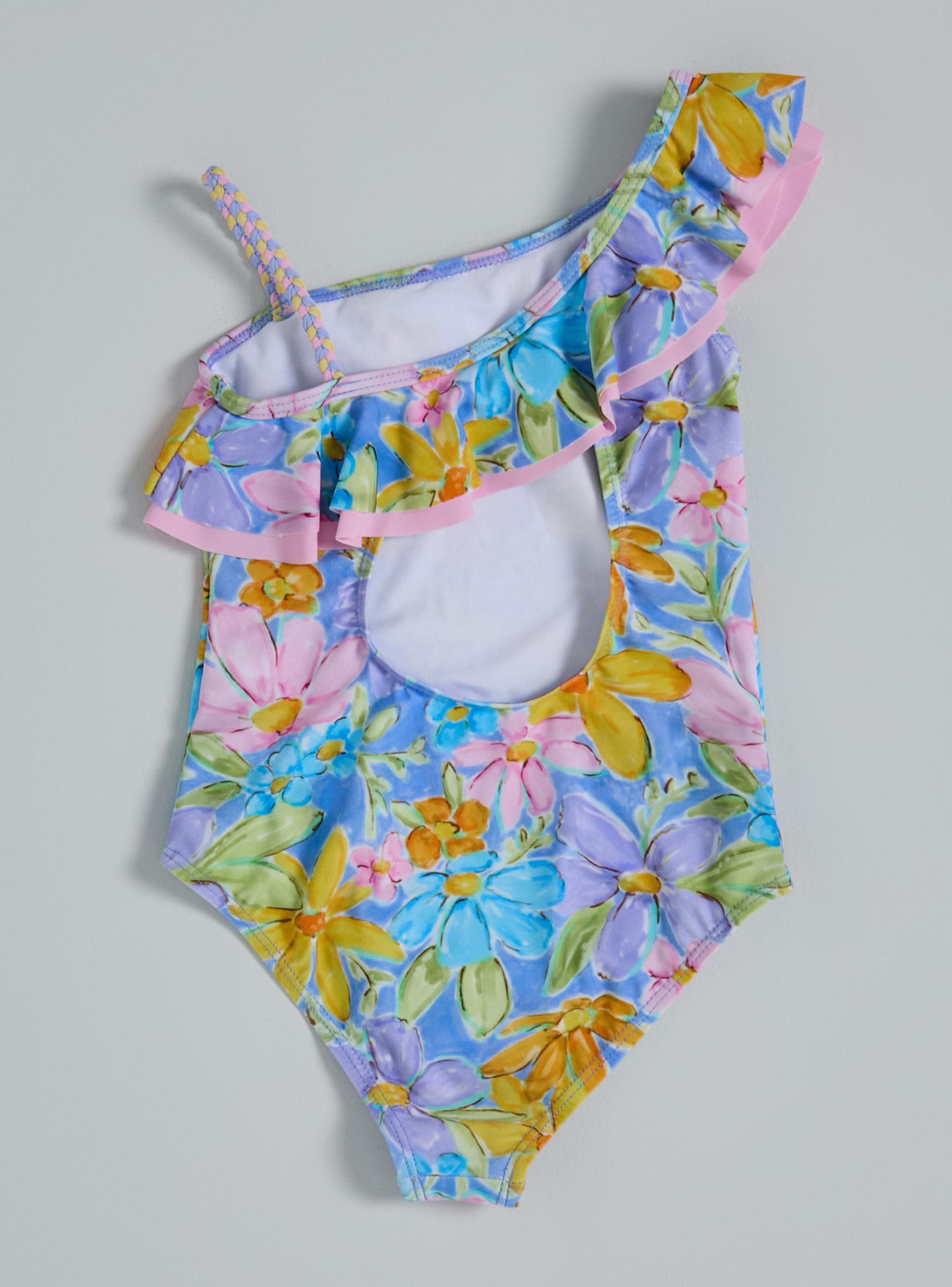 Traje de Baño Asimétrico con Vuelos-3