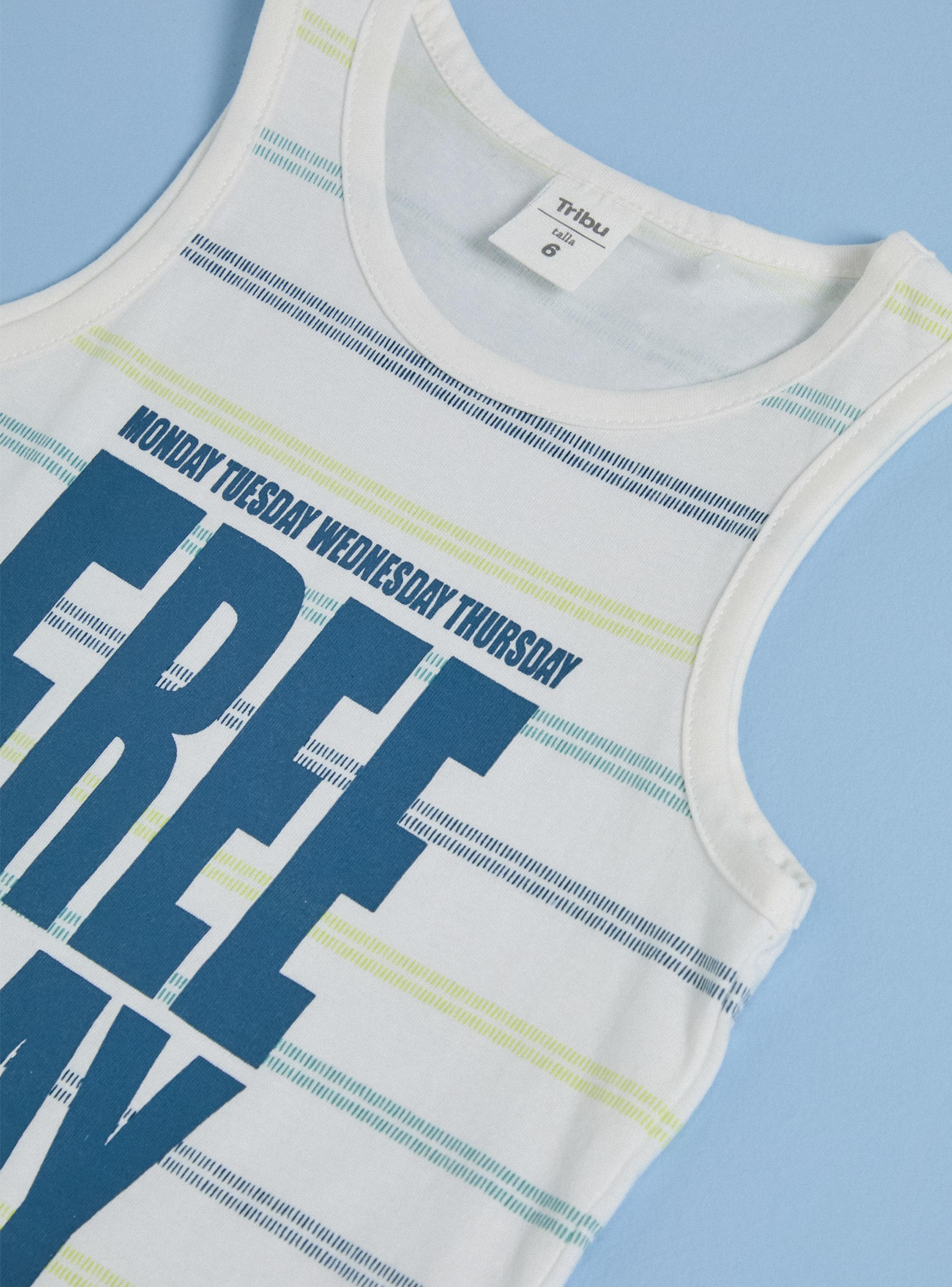 Polera Estampada sin Mangas de Algodón-4