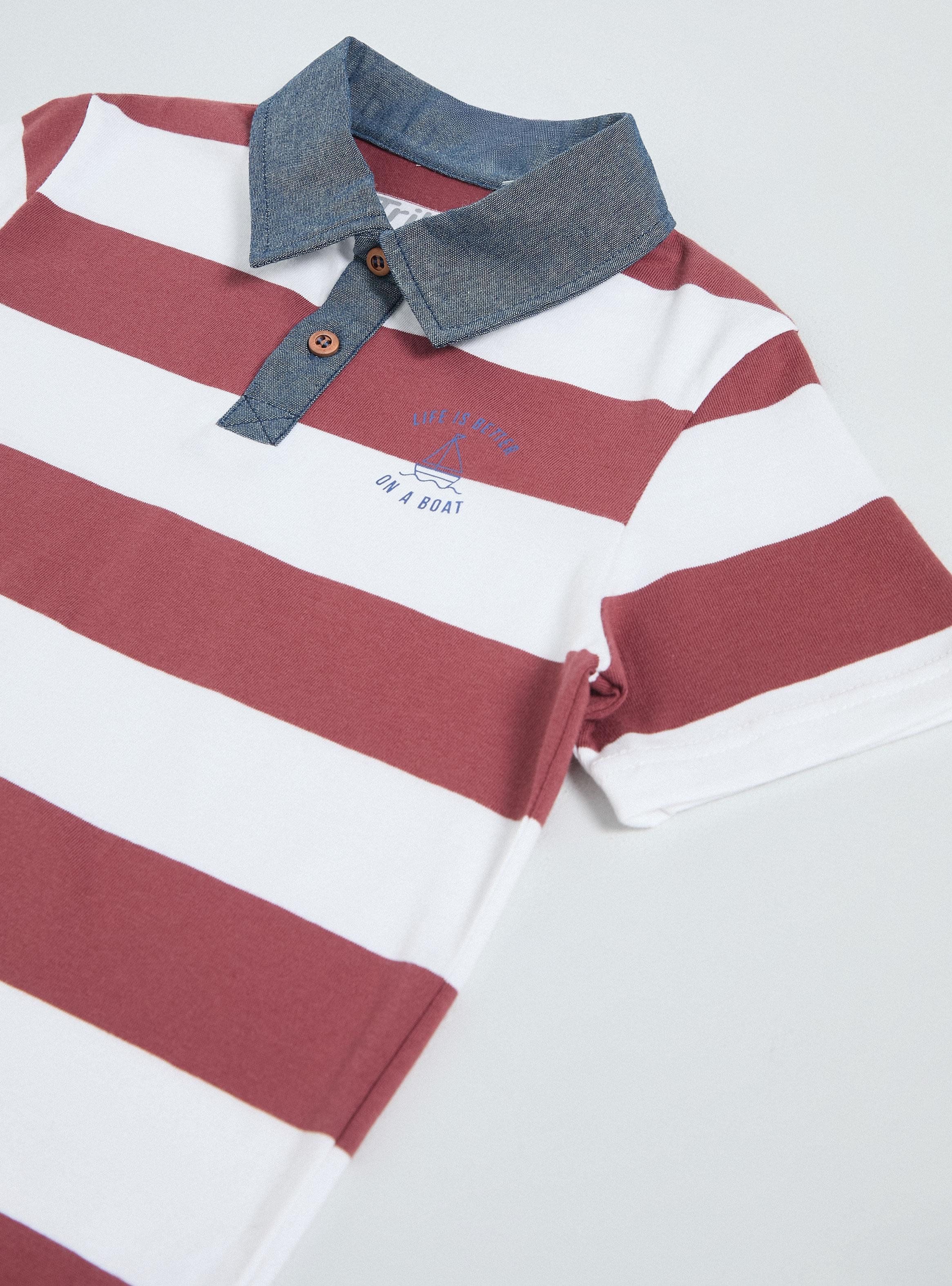 Polera Polo Estampado Rayas-2