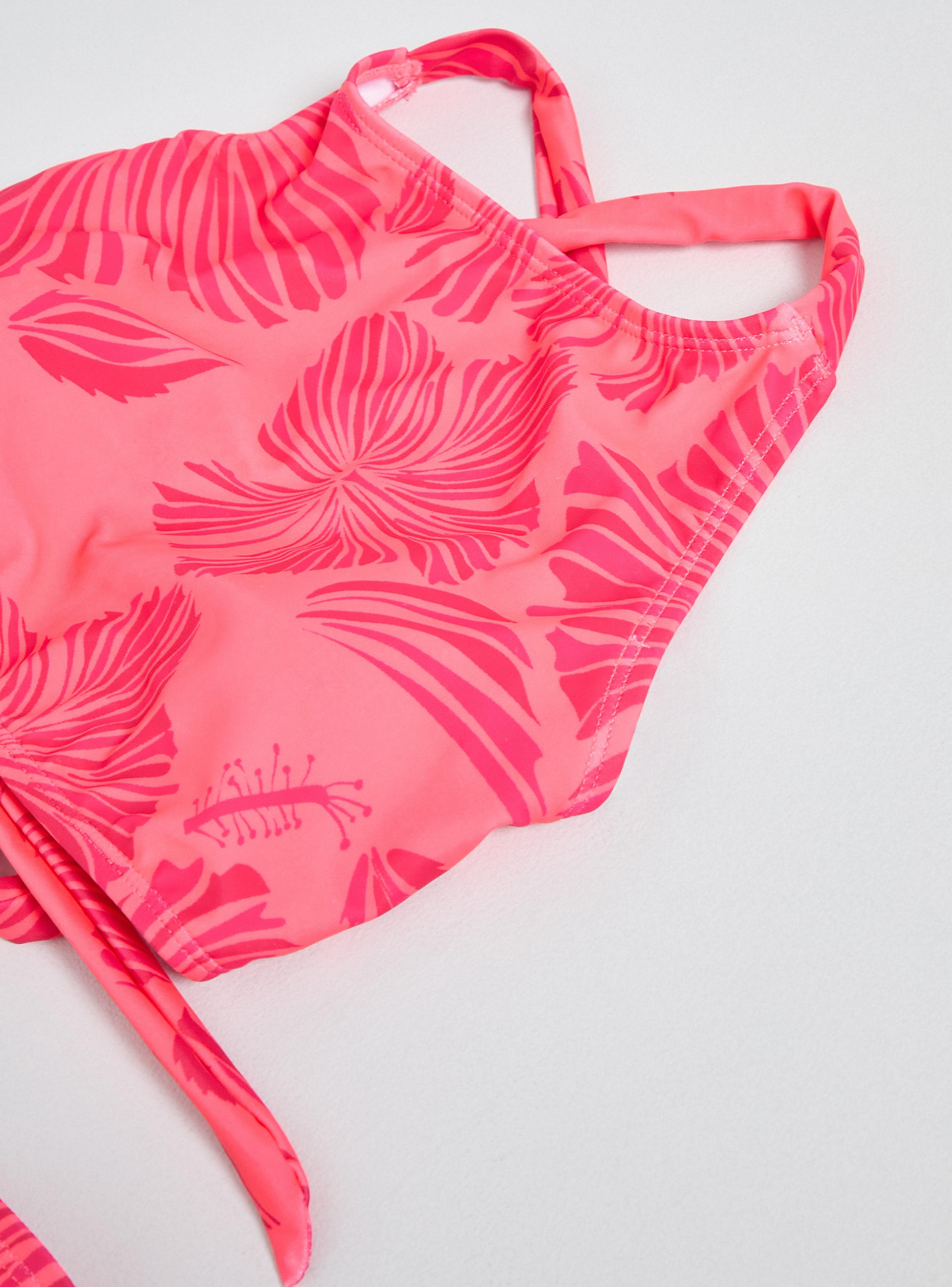 Bikini Cuello Halter Estampado con Espalda Cruzada-2