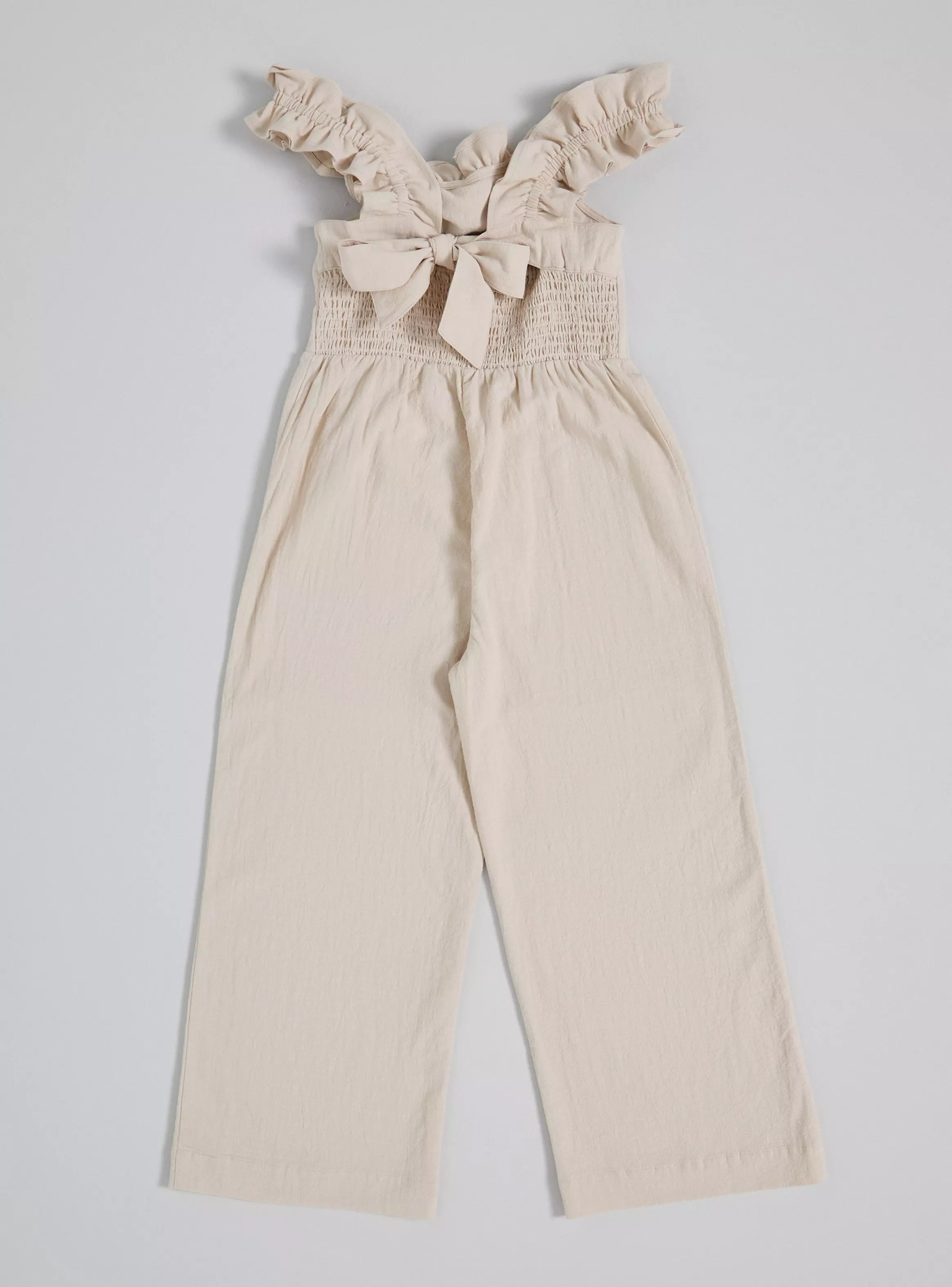 Enterito Wide Leg con Vuelo Recogido y Panal-1