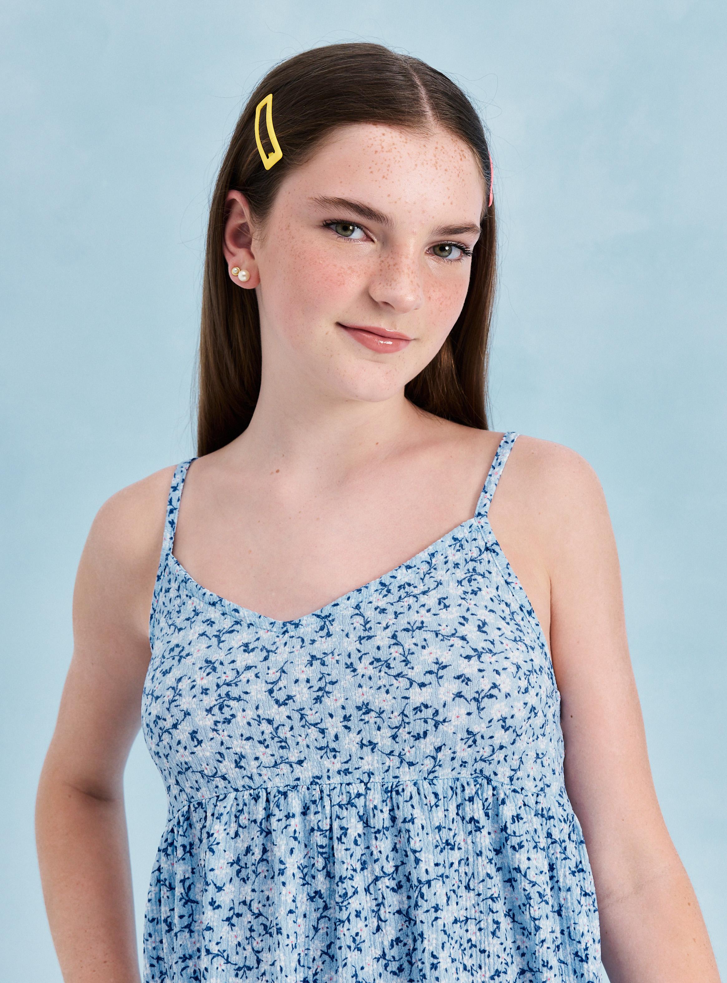 Vestido Full Estampado con Tiritas-4