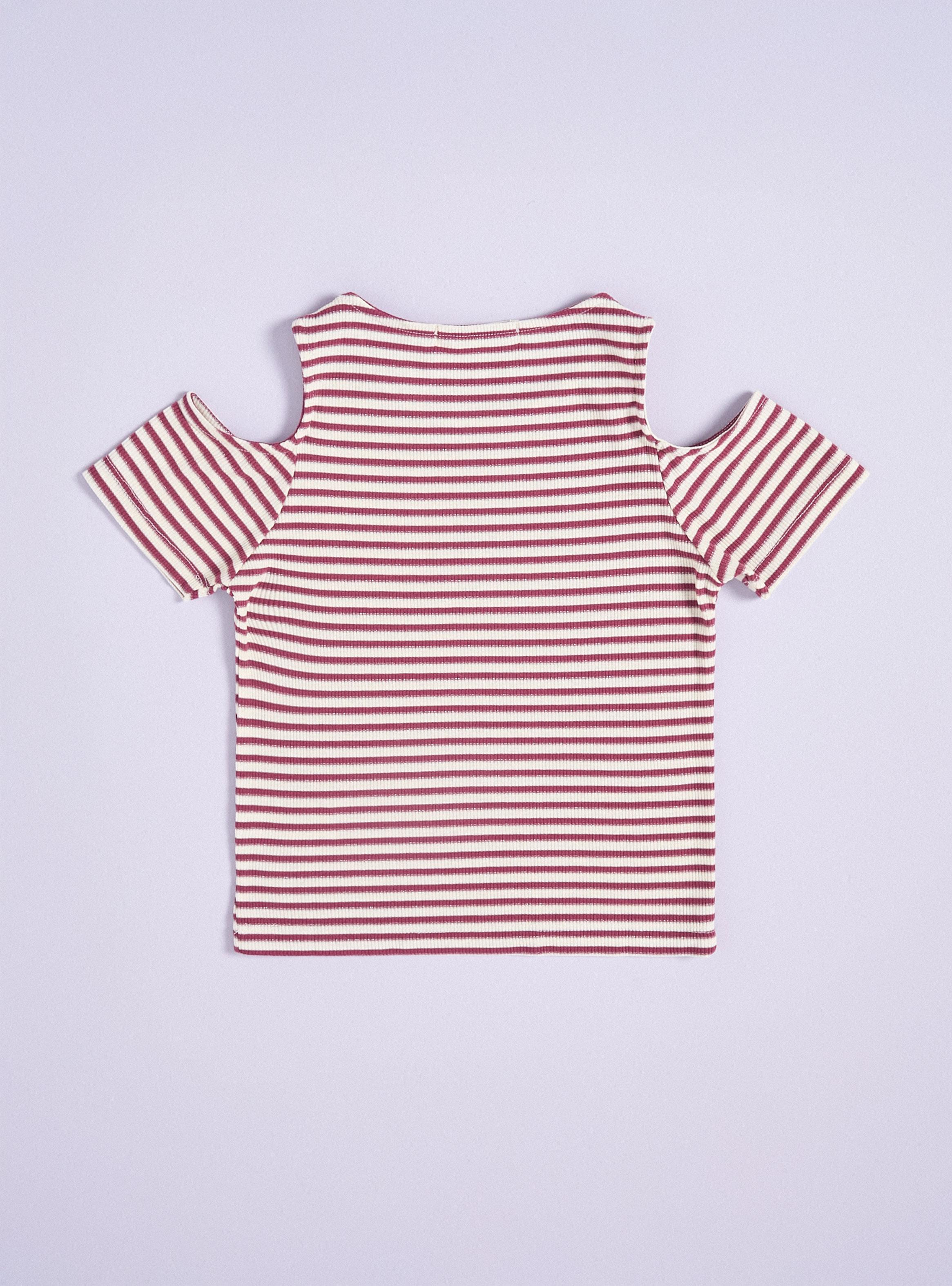 Polera Cut Out Hombros Rayada con Lurex-2