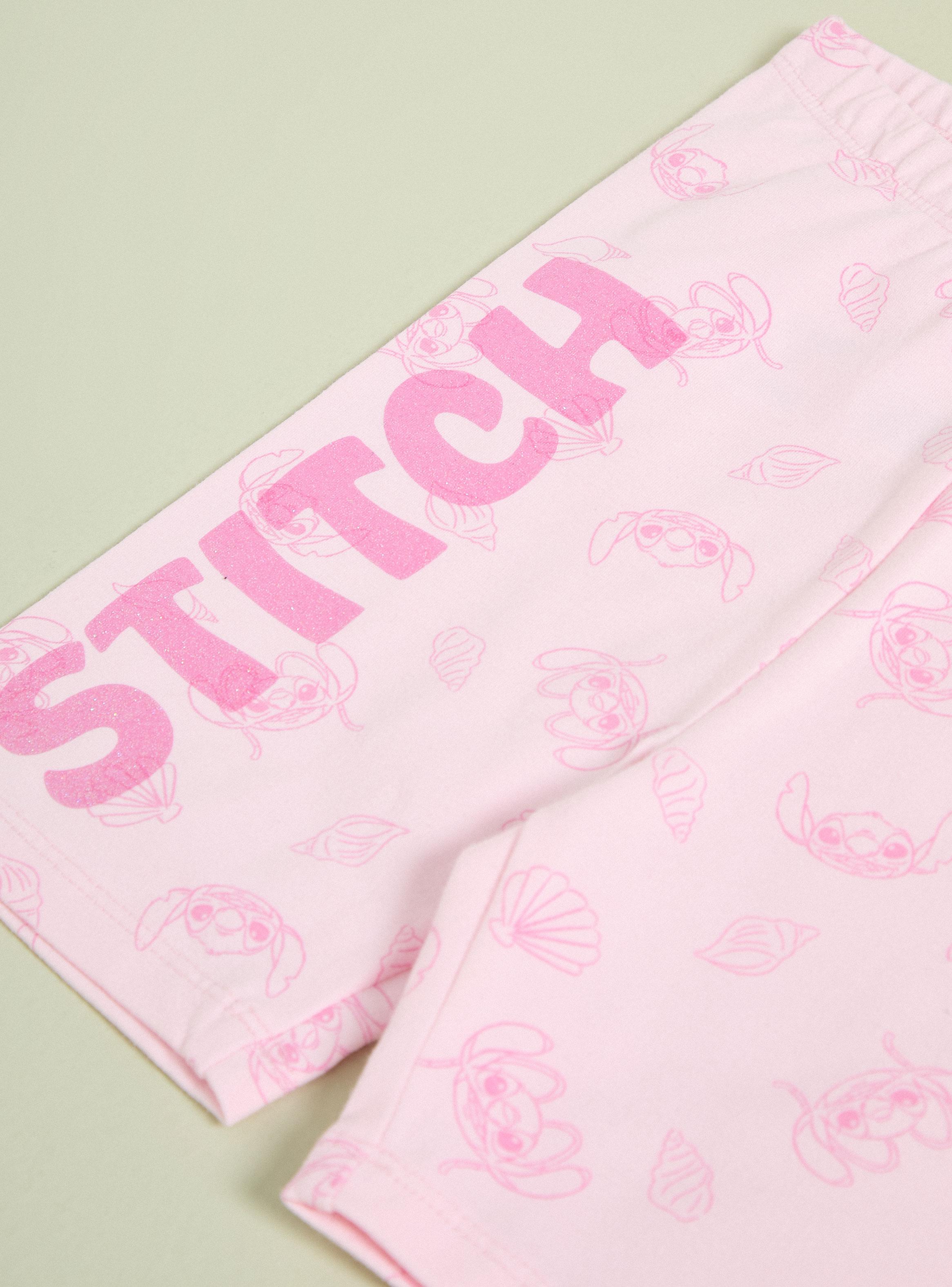 Calza Estampada Stitch Rosado-2