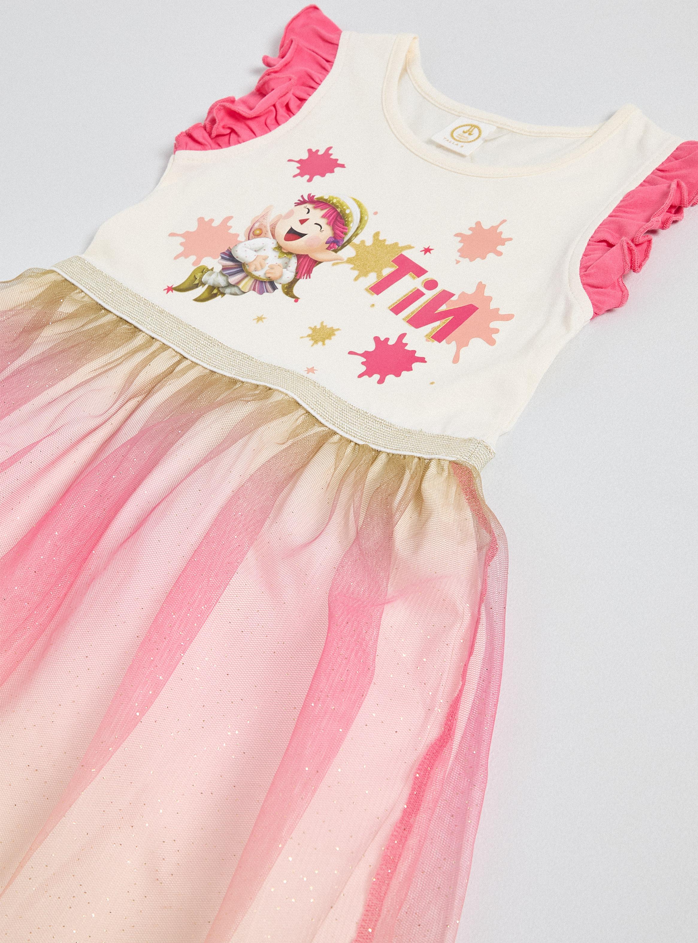 Vestido Personaje Mi Duende Mágico con Tul y Brillos-2