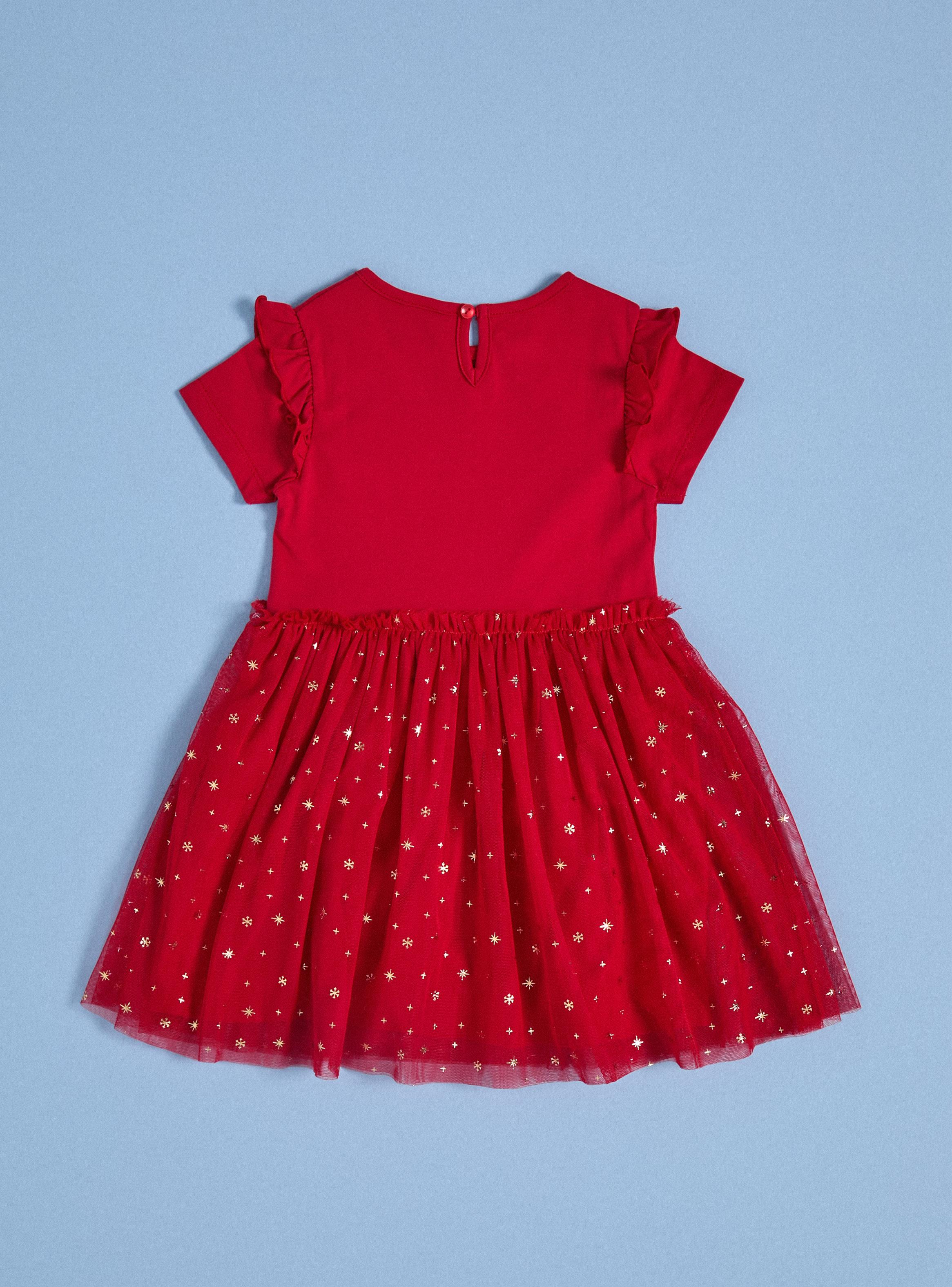 Vestido de Tul con Estampado Navidad Minnie-1