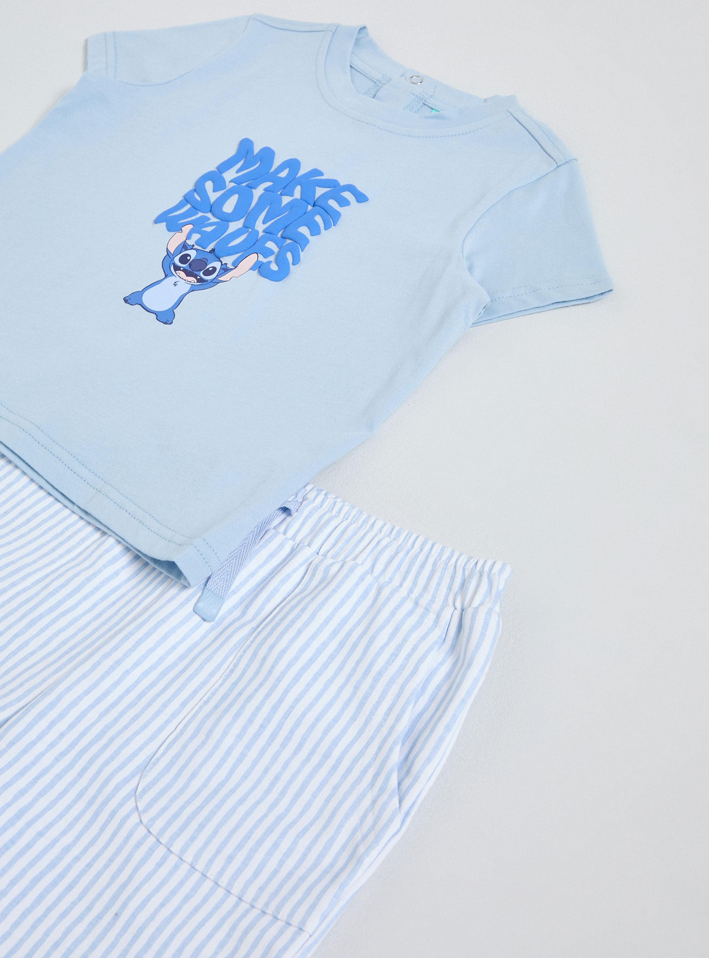 Conjunto Polera Stitch y Short Rayas-2
