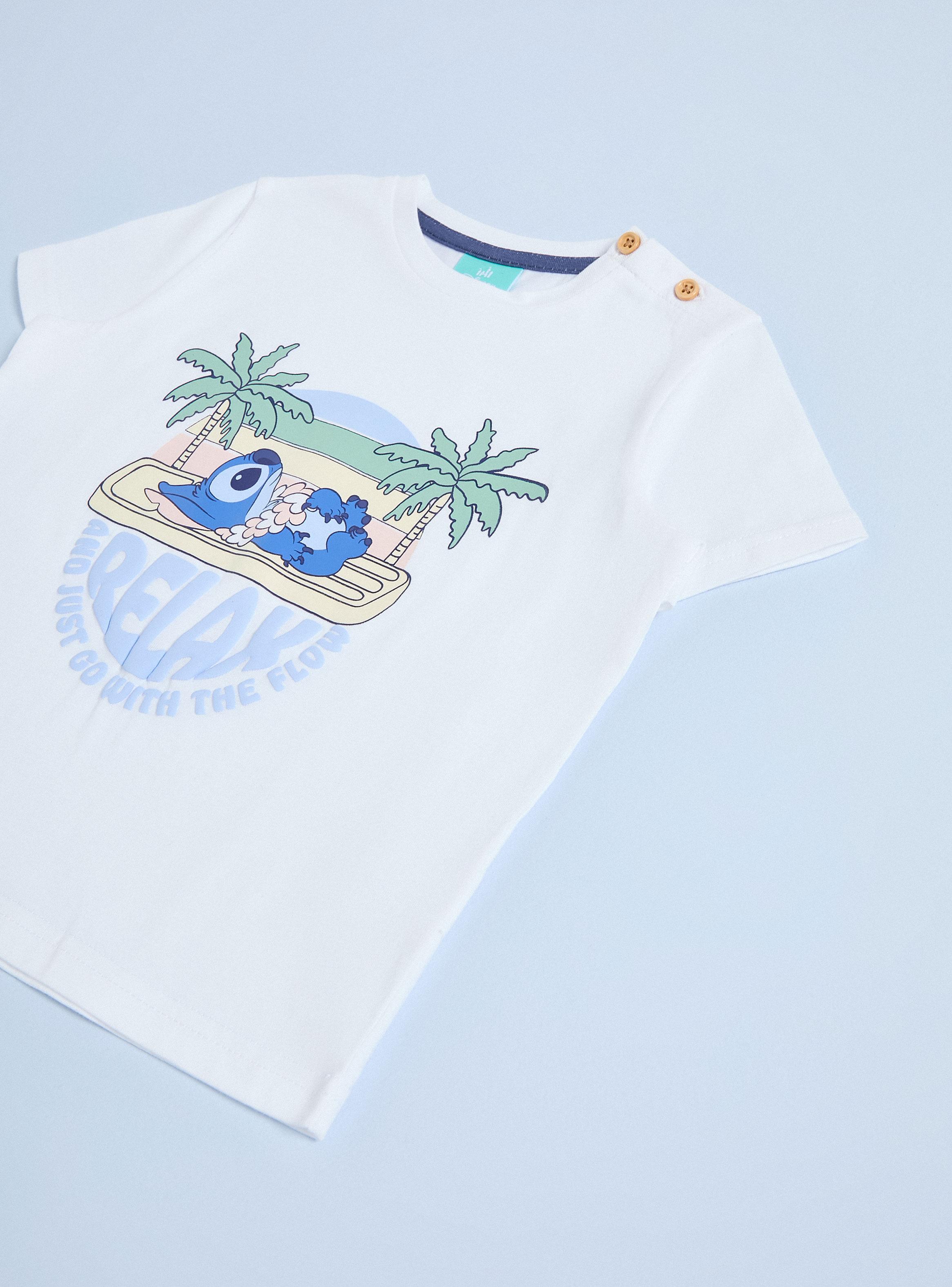 Polera Estampado Stitch con Botones-2