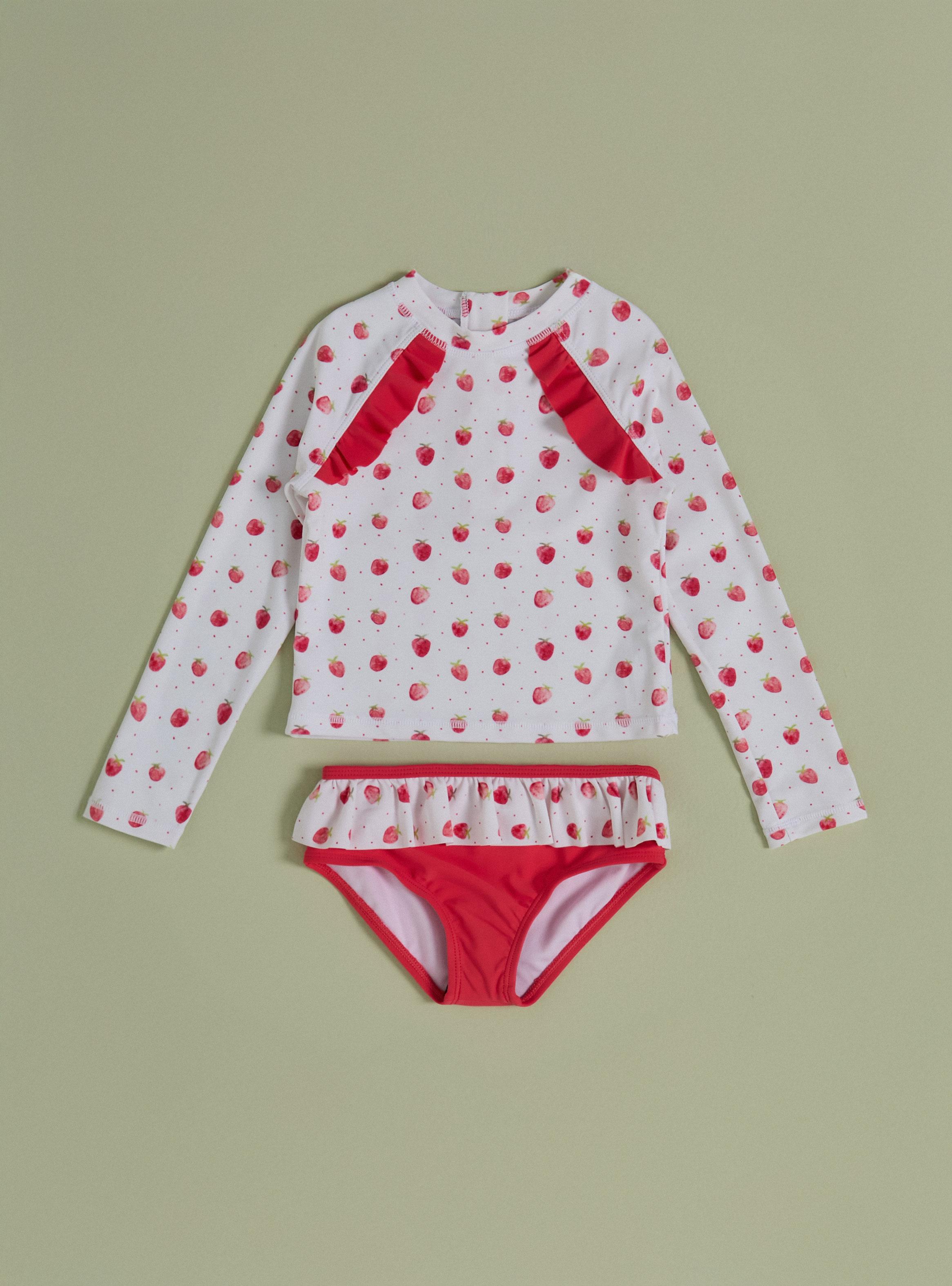 Traje de Baño 2 Piezas Estampado Frutillas-0