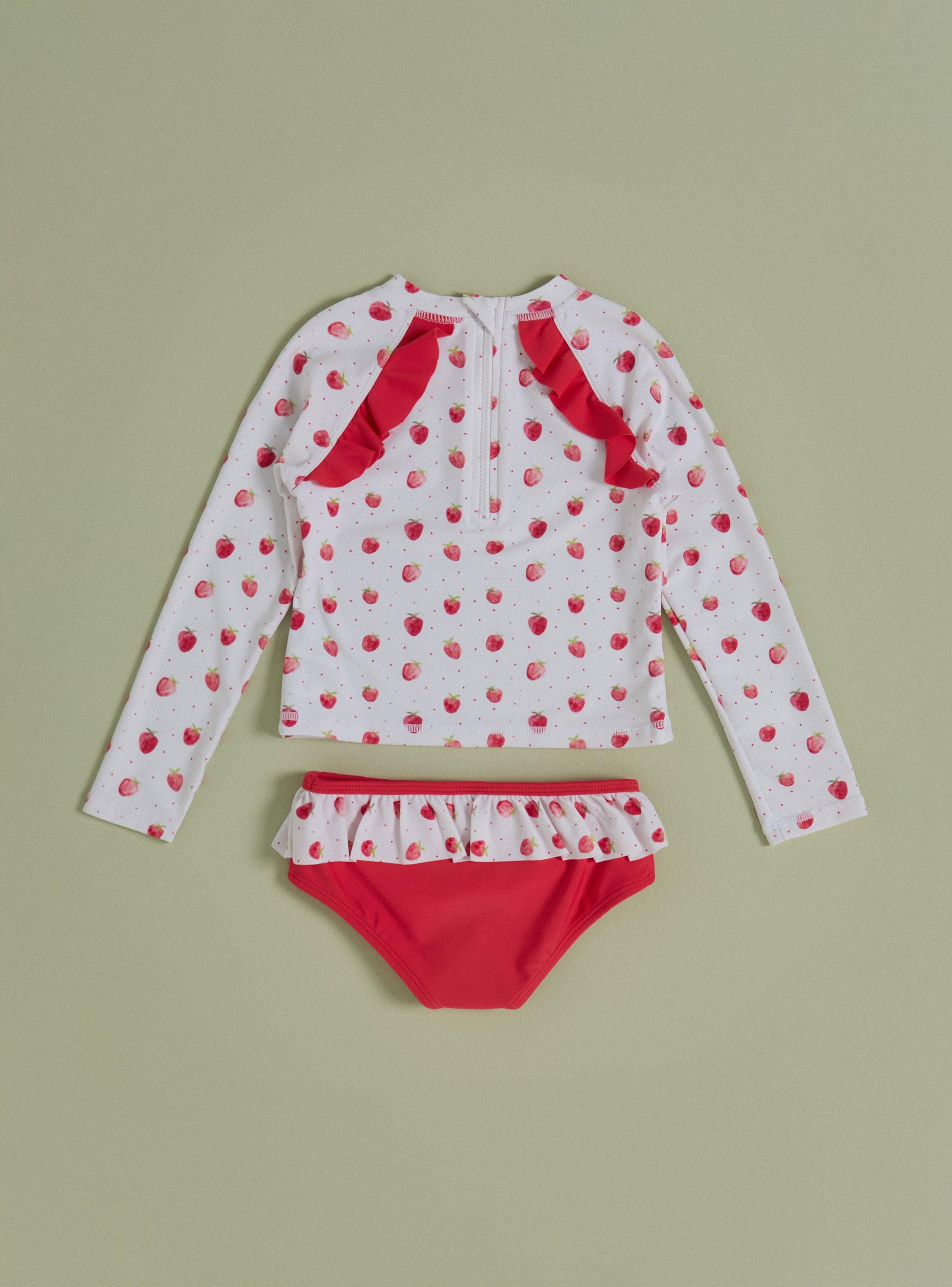Traje de Baño 2 Piezas Estampado Frutillas-1