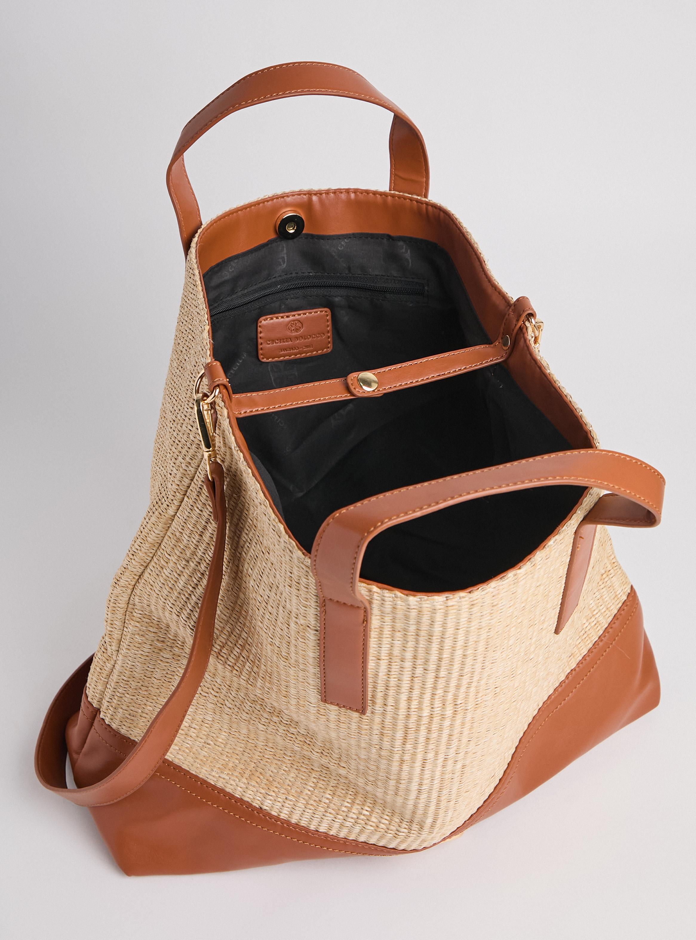 Cartera Tipo Bolso Rústico con Asas-5