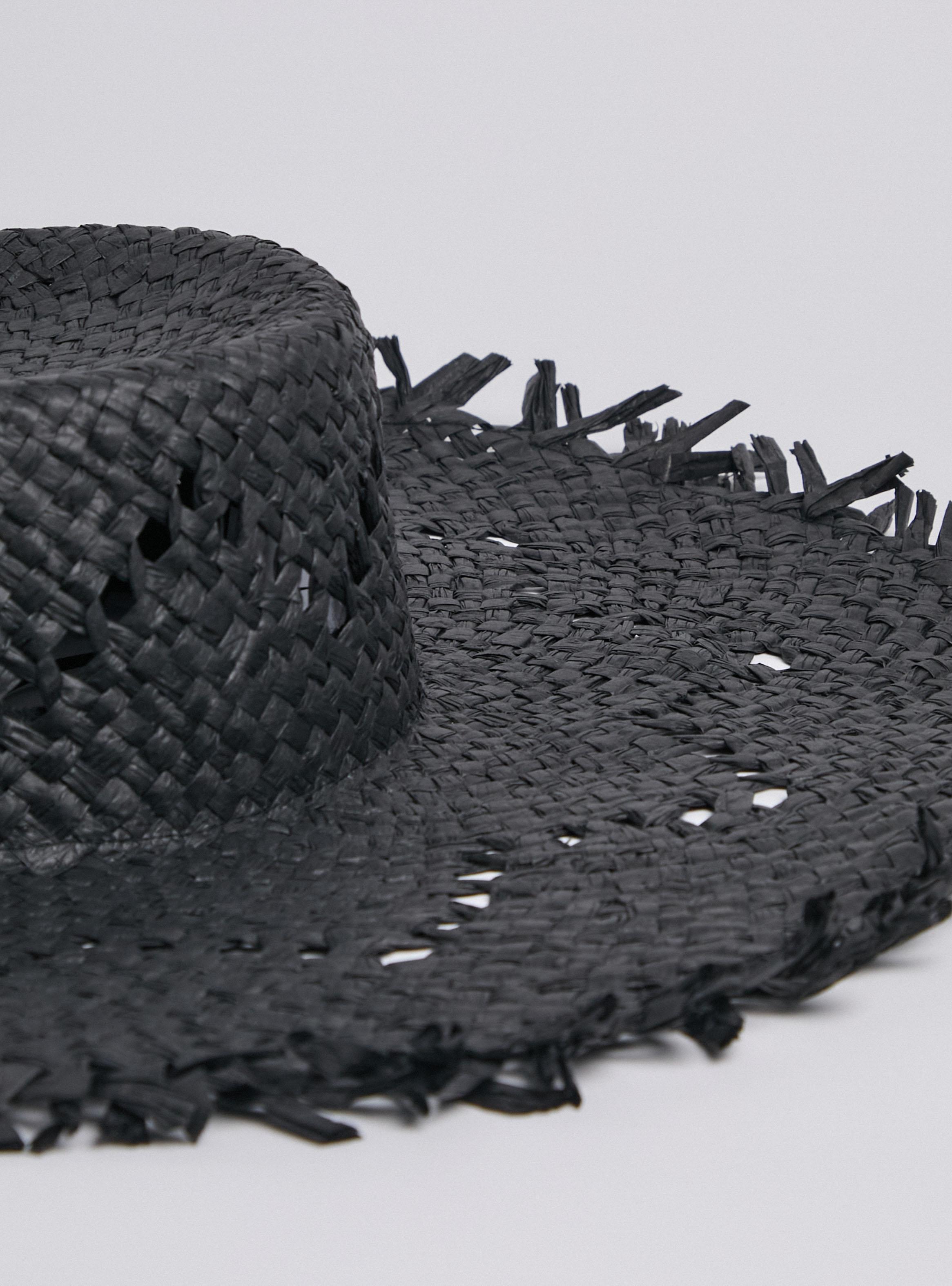 Sombrero Look Raffia Bordes Desflecados-2