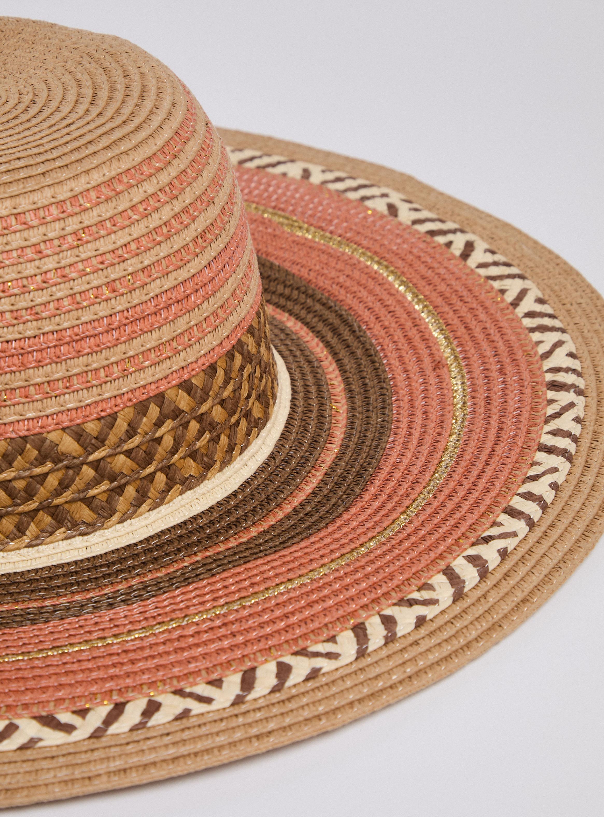 Sombrero Look Raffia Diseño Trama Color-2