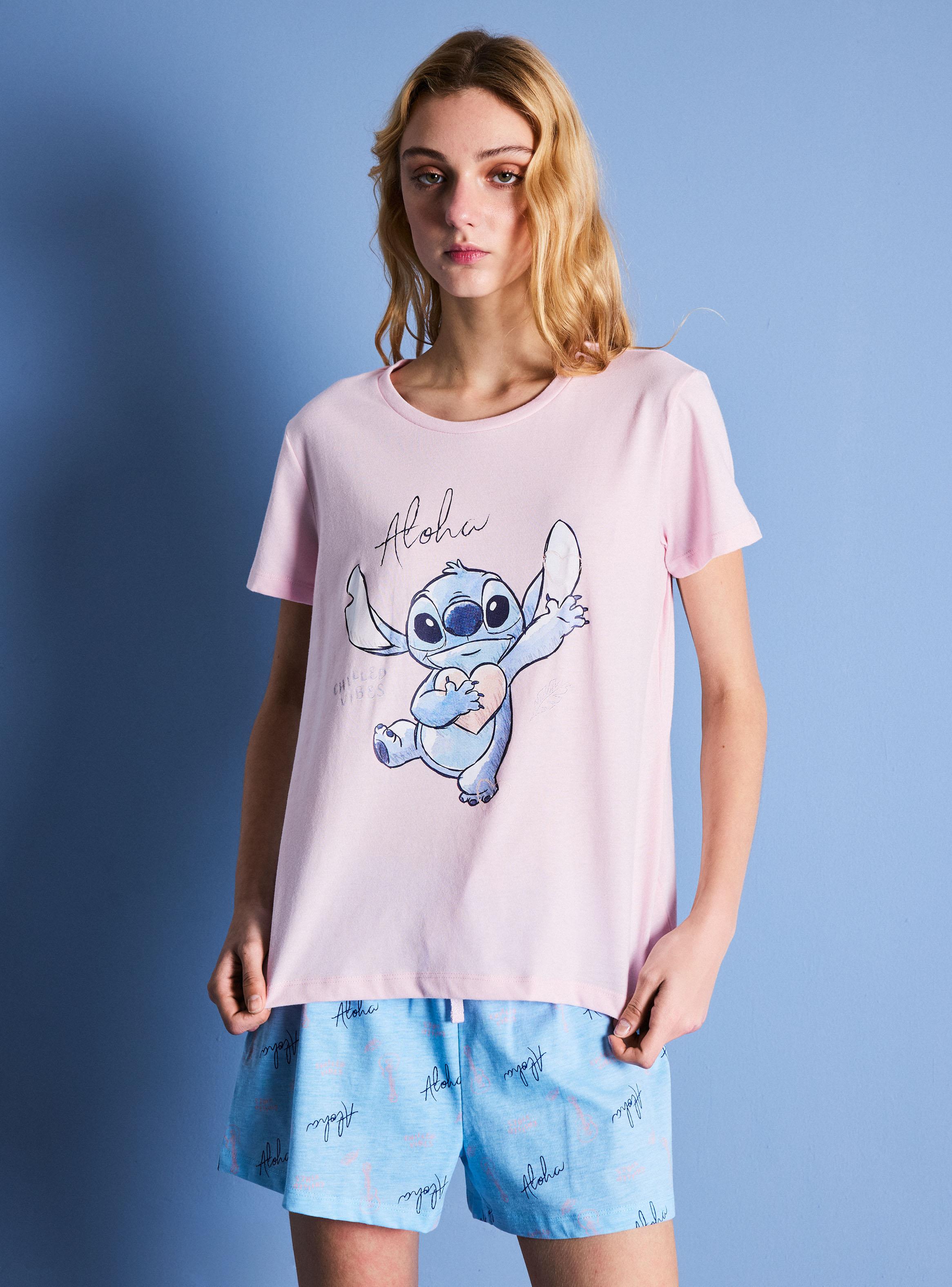 Pijama Corto Estampado Disney Stitch Pijama en Caja-0