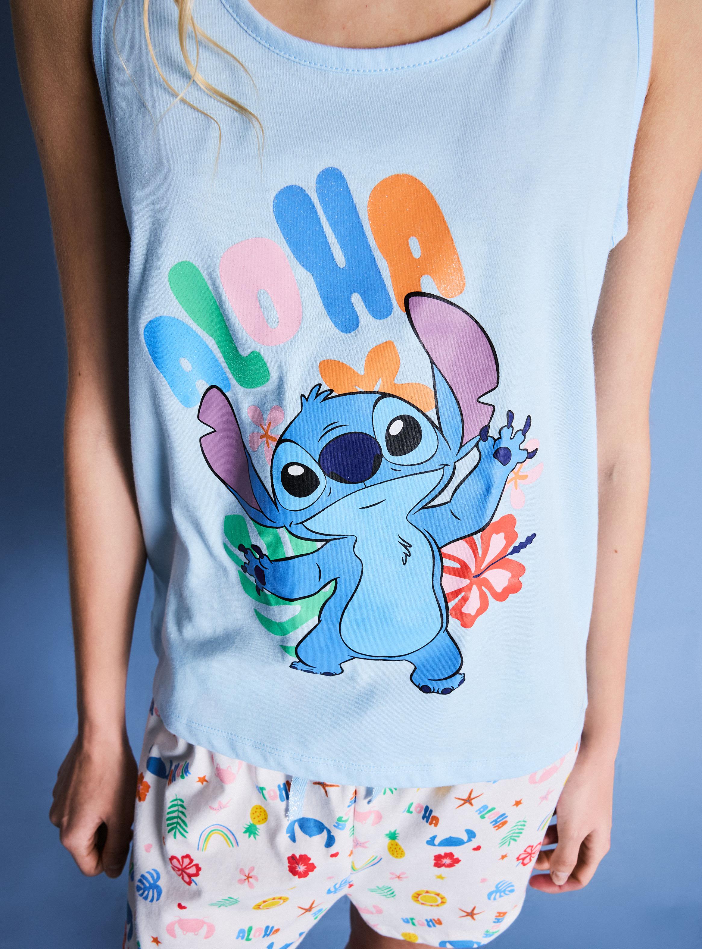 Pijama sin Manga Estampado Disney Stitch Pijama en Caja-2