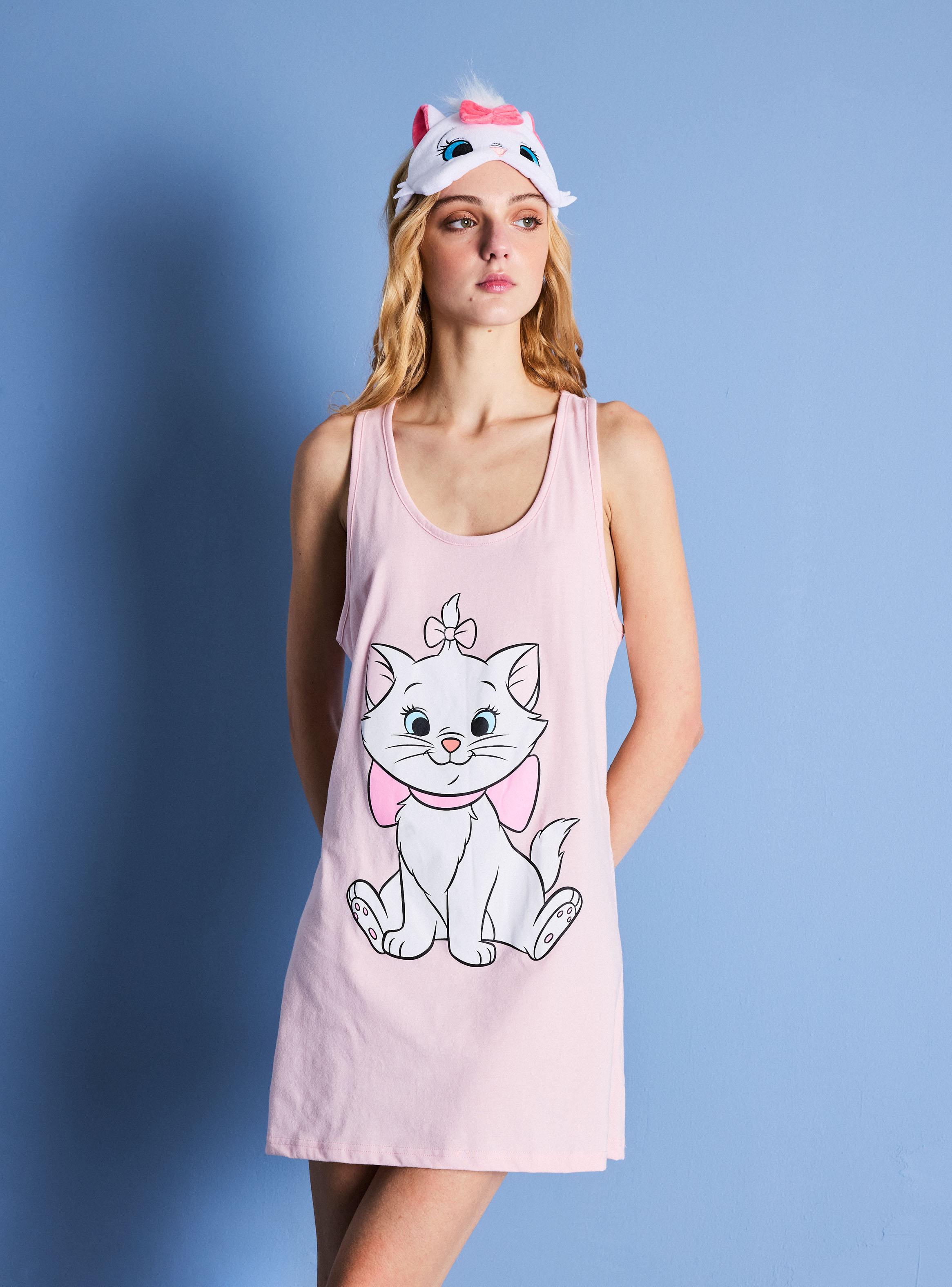 Camisa de Dormir Disney Marie con Antifaz de Regalo-0