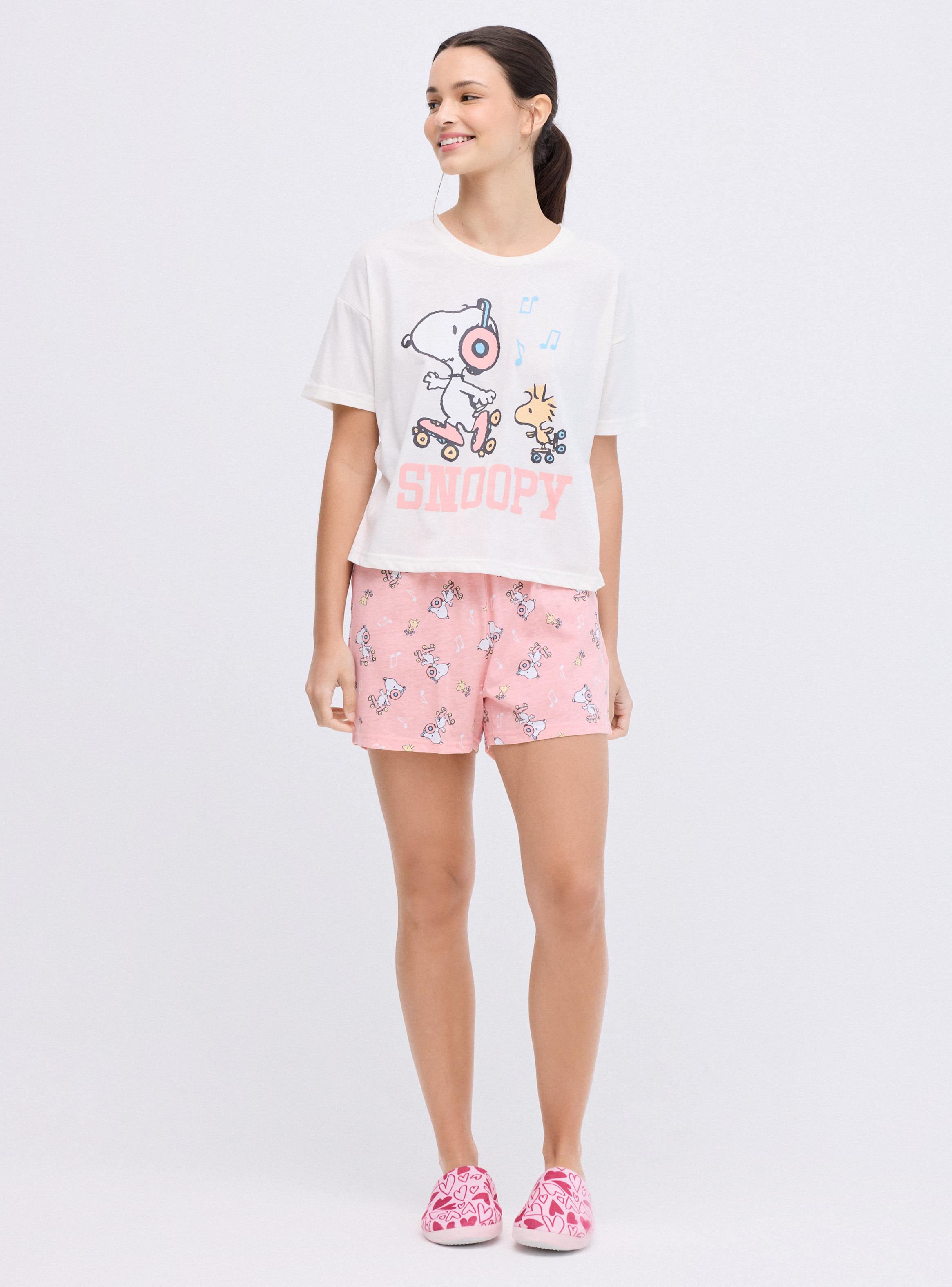 Pijama Corto Estampado Snoopy en Caja-4
