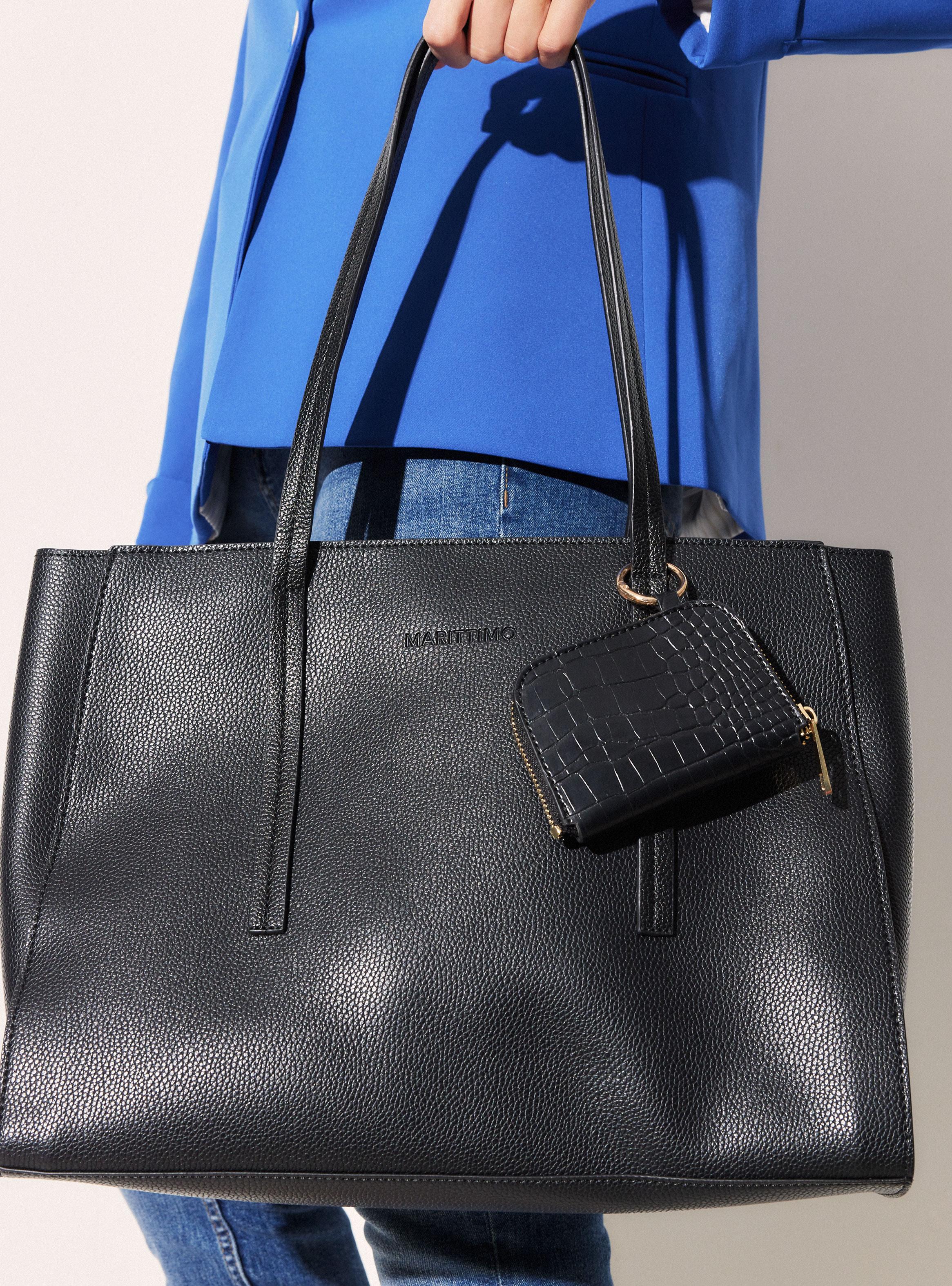 Cartera Totebag con Monedero Efecto Croco-6