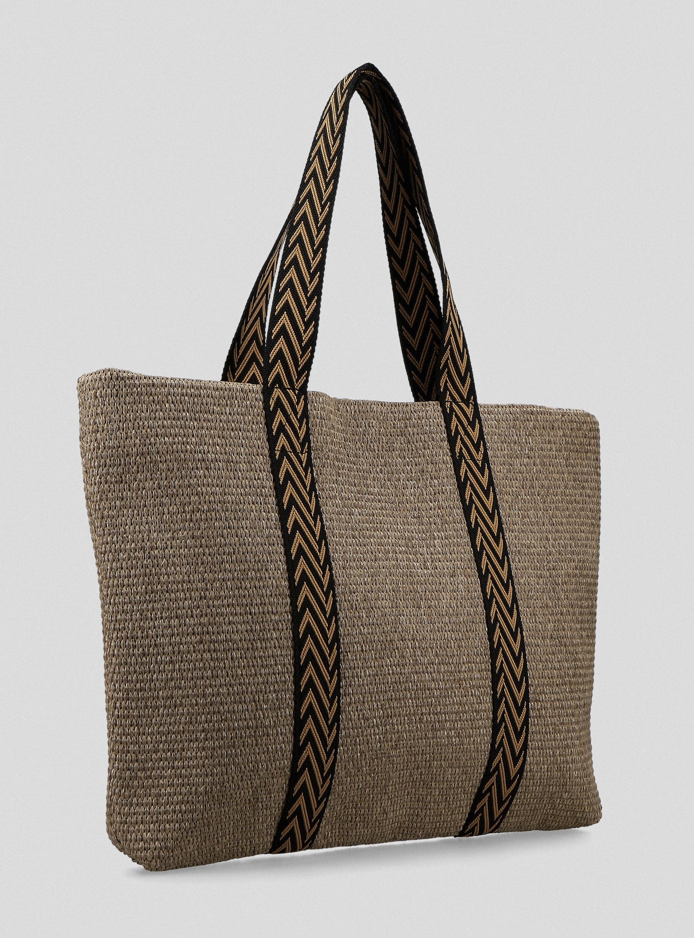 Bolso Efecto Raffia con Straps Diseño-1