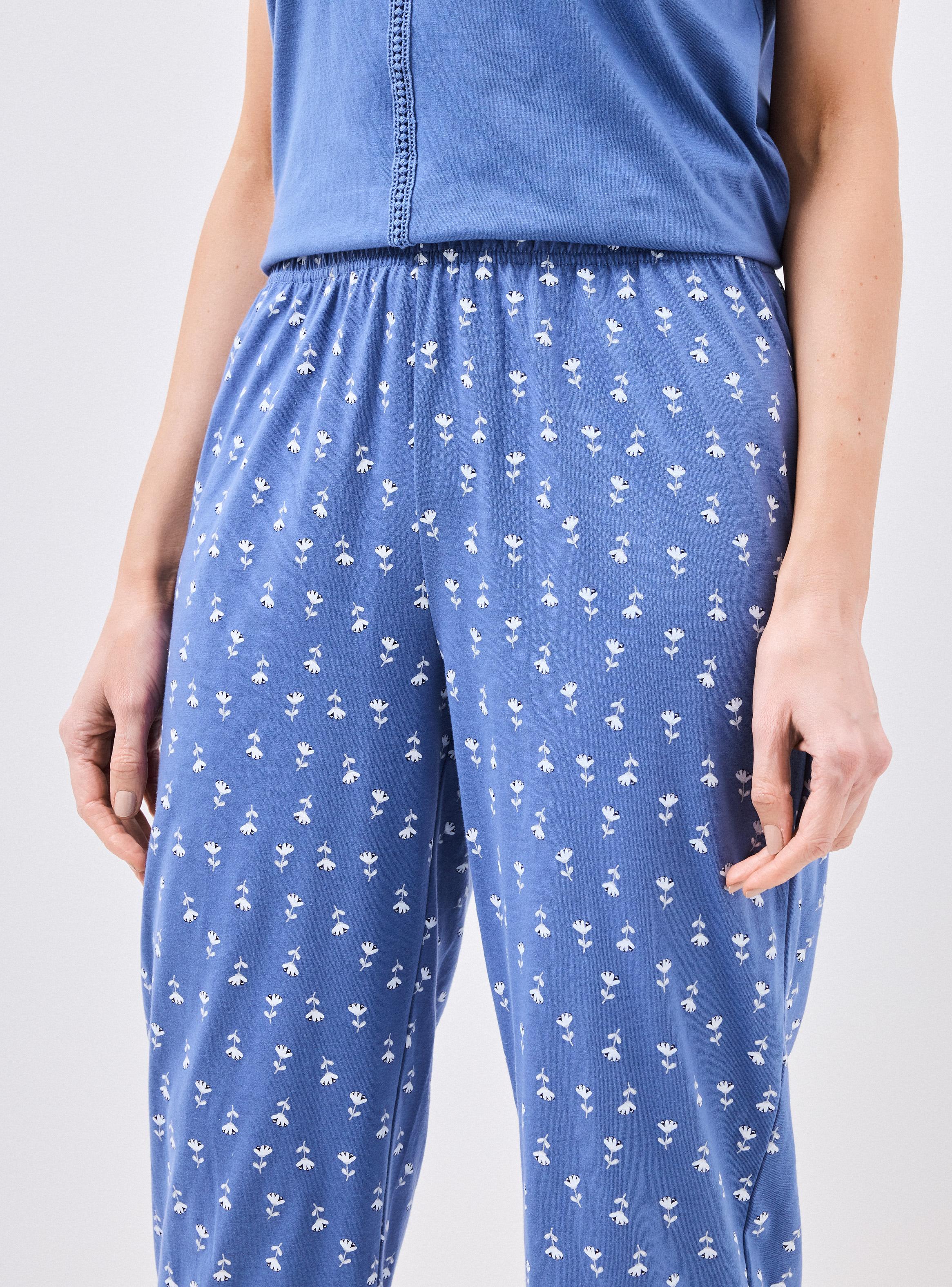 Pijama Polera Lisa Pantalón Estampado en Caja-2