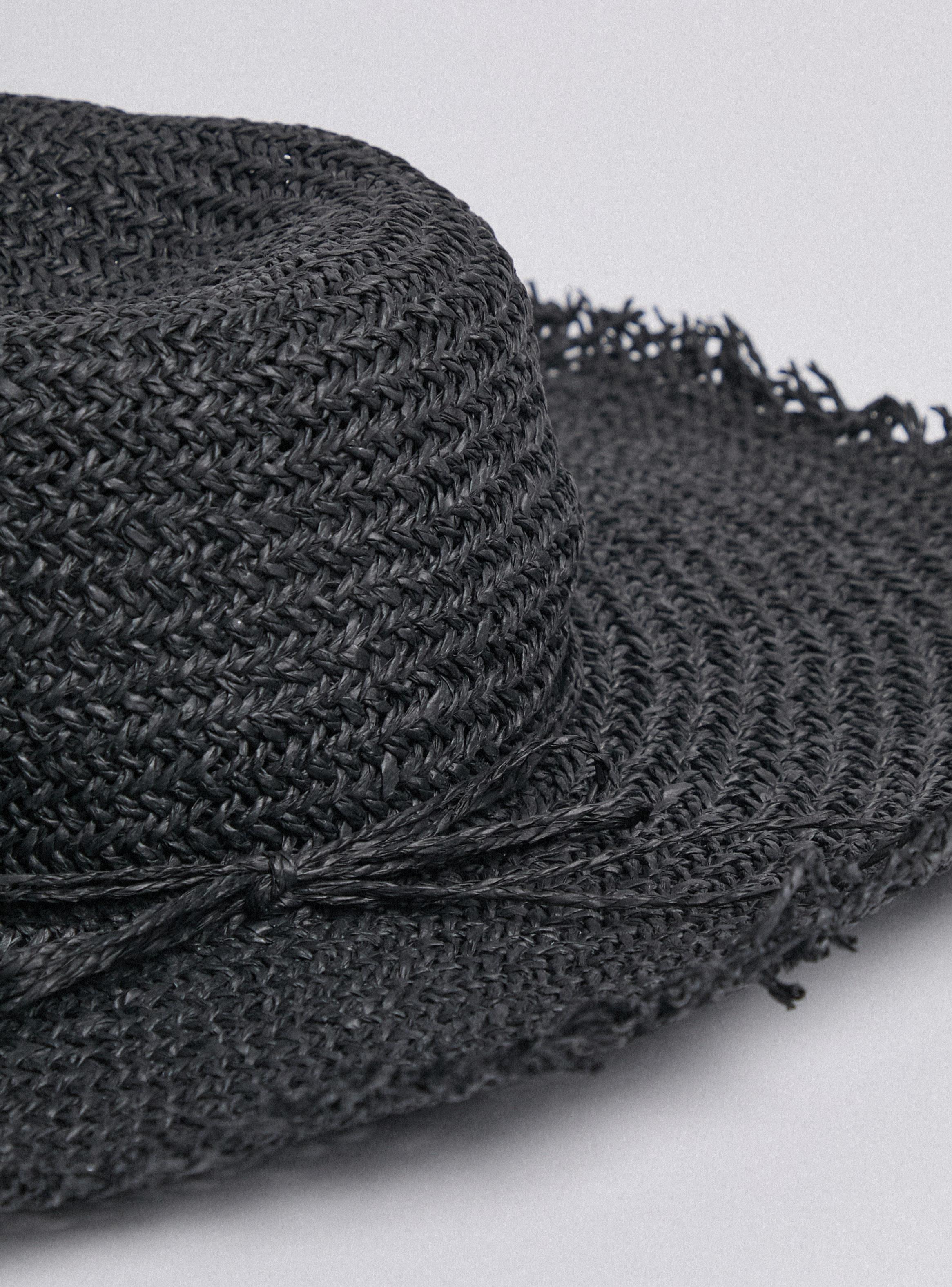 Sombrero Look Raffia con Lazo a Tono-2