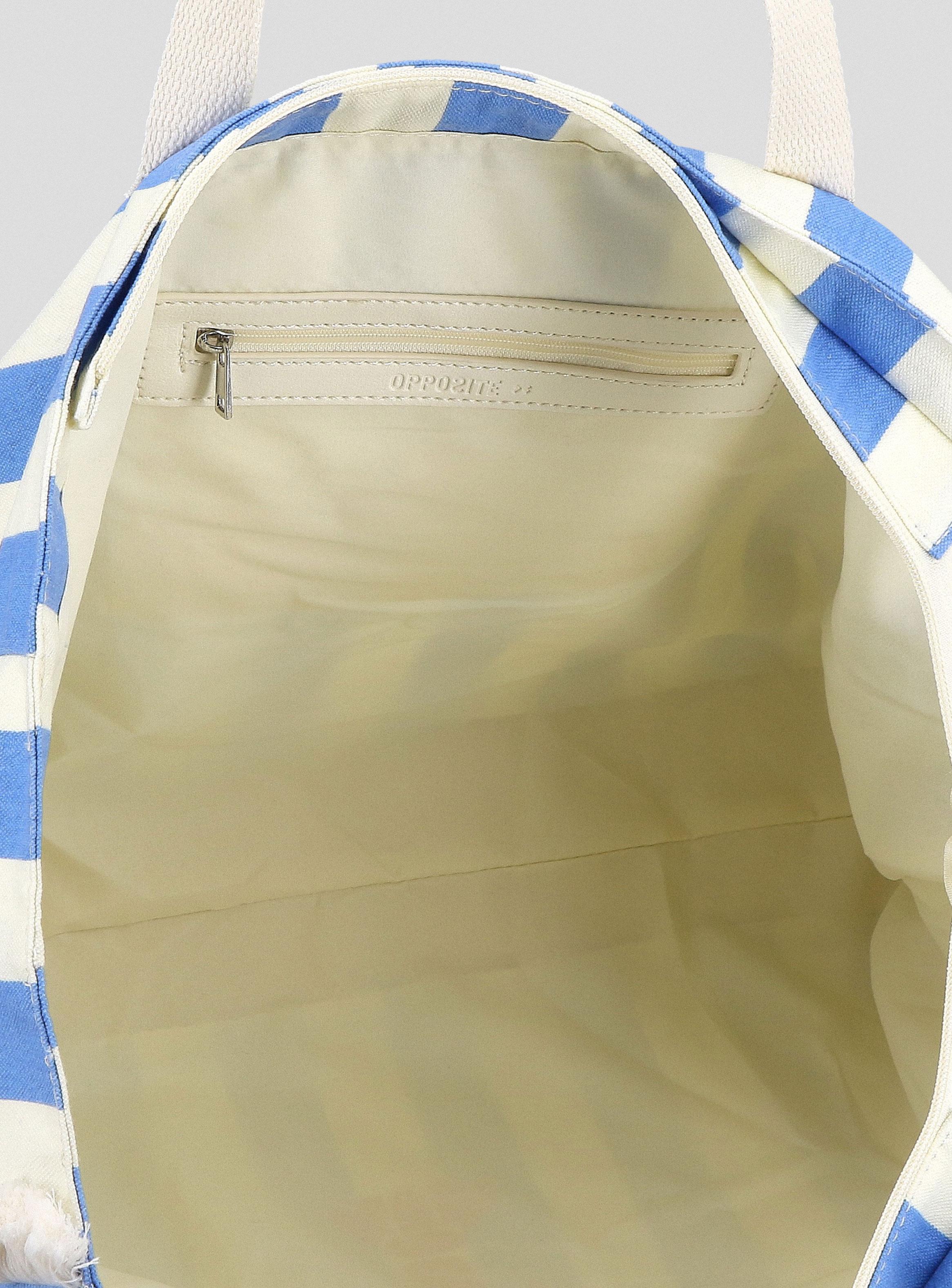 Bolso de Playa Estampado Rayas con Diseño-5