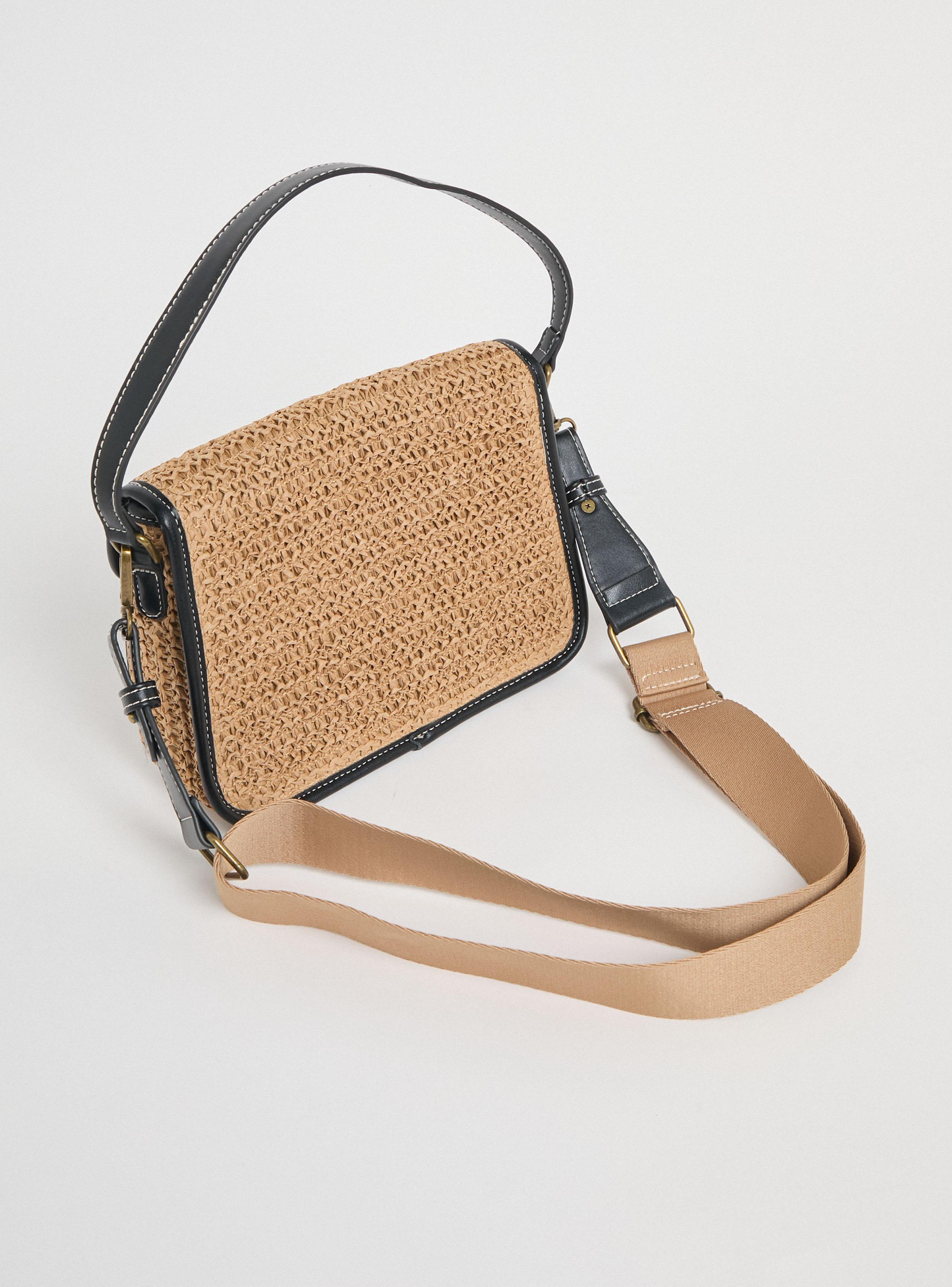 Cartera Crossbody Look Raffia con Hebilla-2
