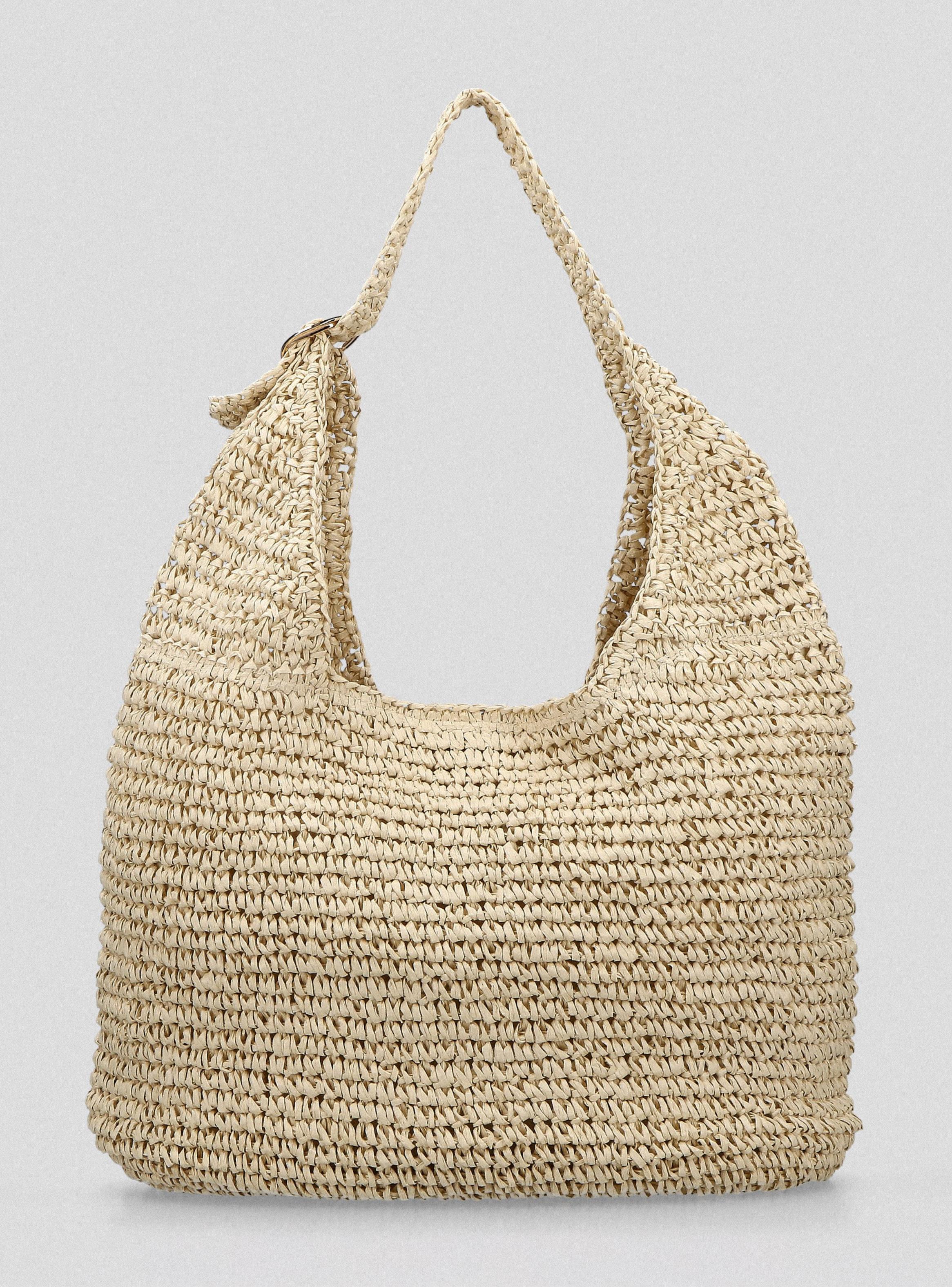 Cartera Tipo Hobo Raffia-2