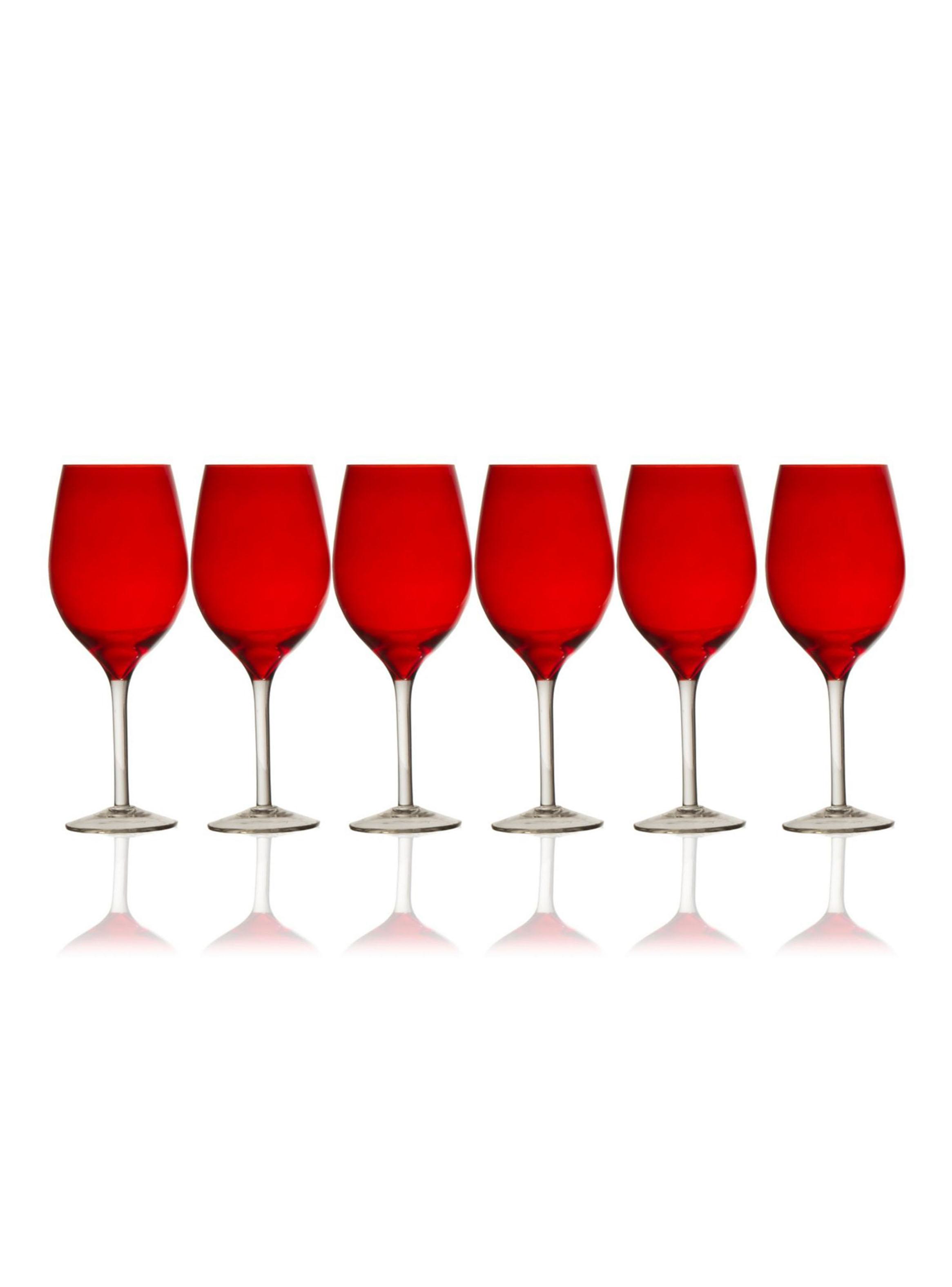 Set 6 Copas Rojas 490 ml-0
