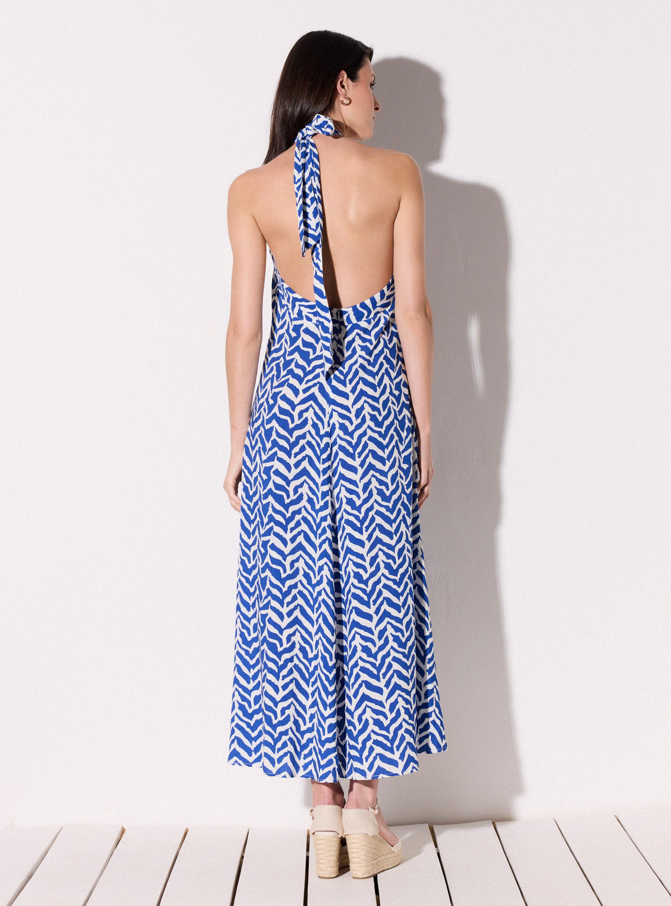 Vestido Estampado Escote Halter-5