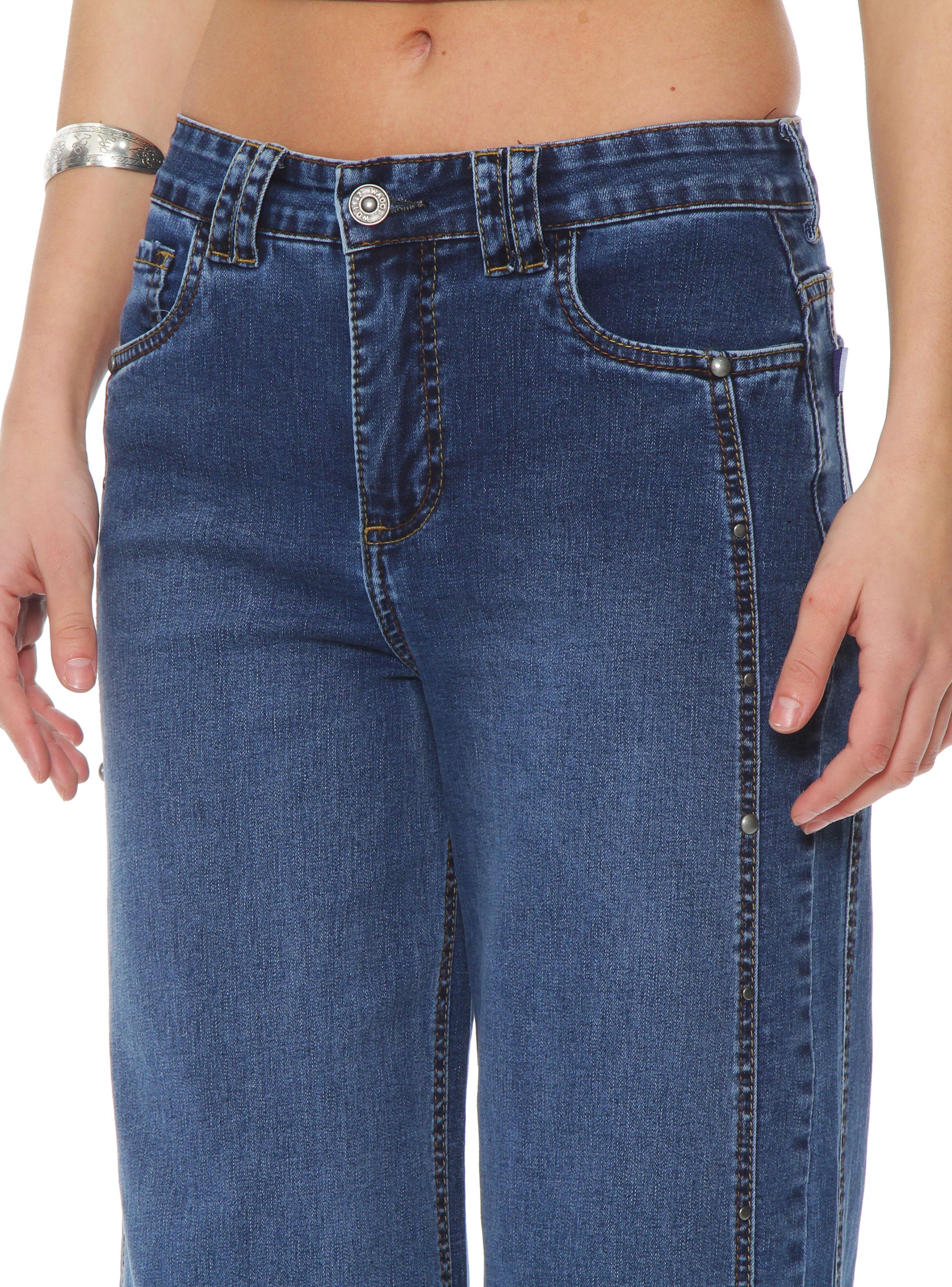 Jeans Wide Leg Tiro Alto Costadillo Pretina J351-2