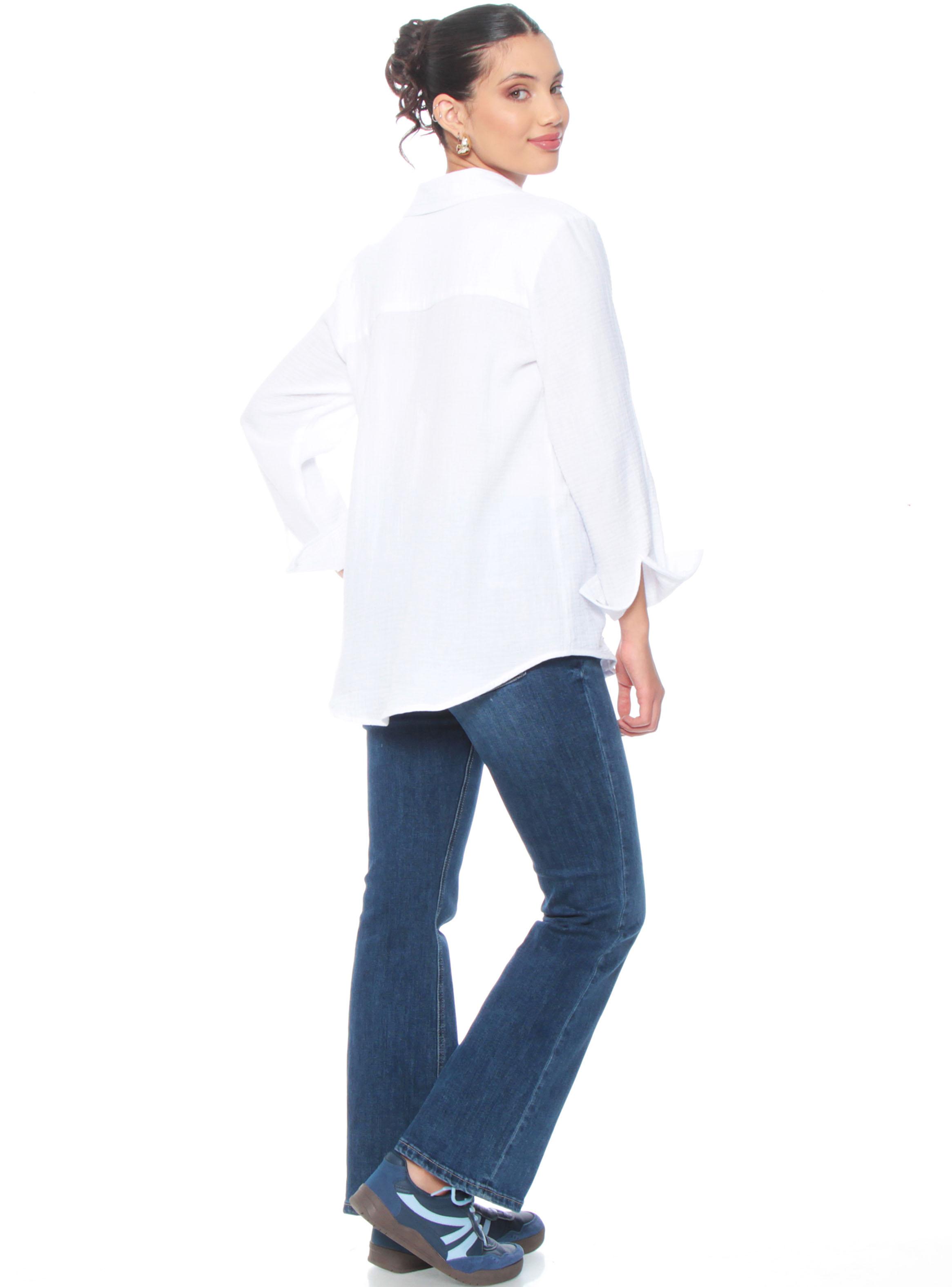Blusa Manga Larga con Aplicación de Delantero-4