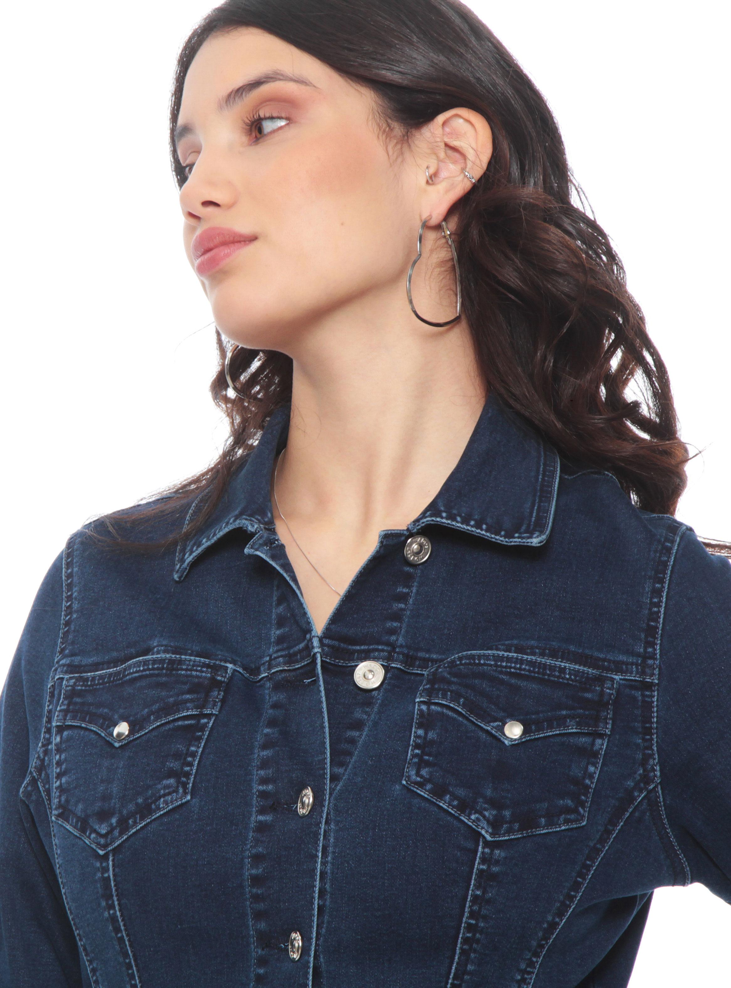 Chaqueta Denim con Cuello Camisero-2