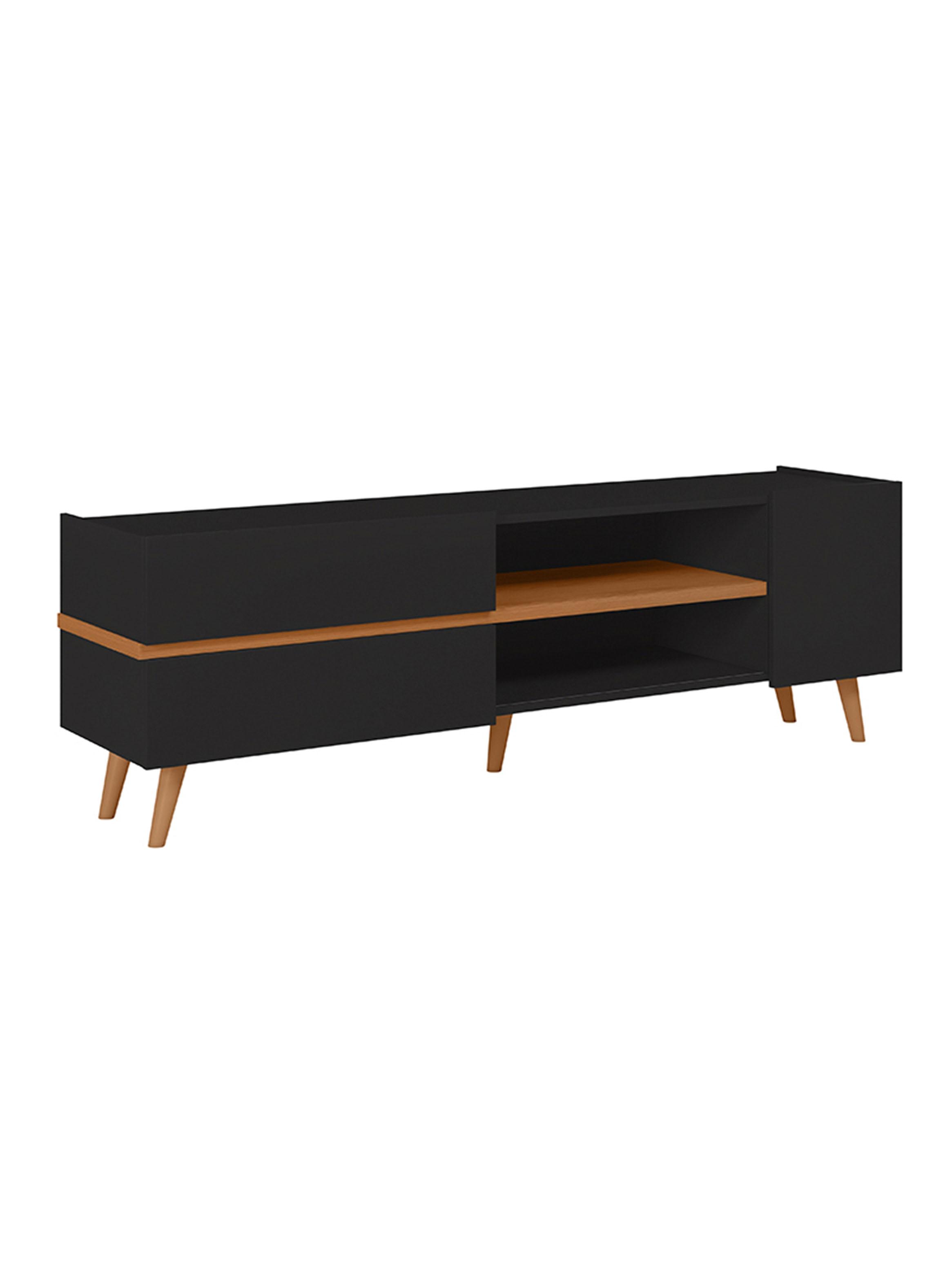 Rack TV Purus 65" Preto Fosco /Freijó-2