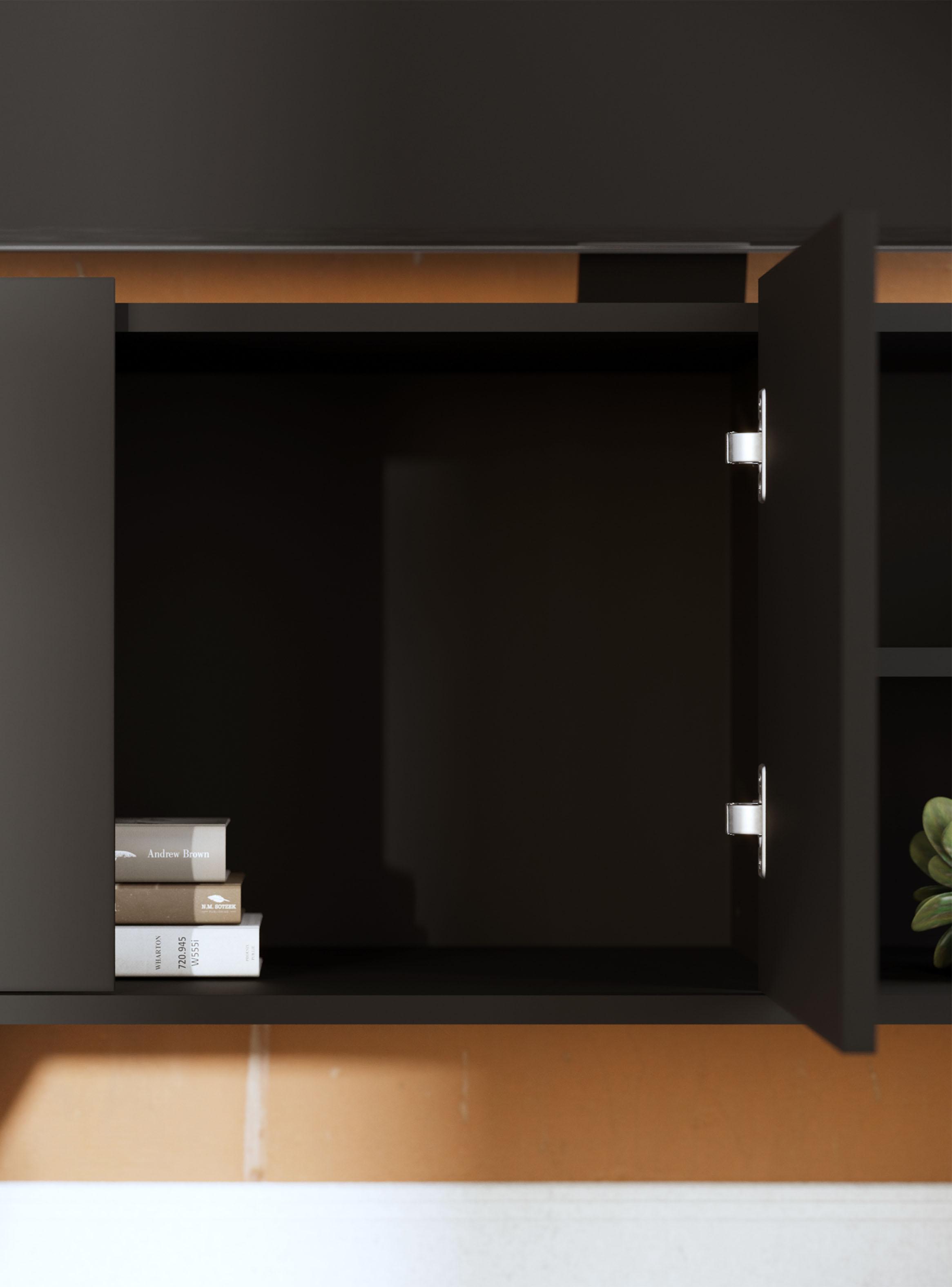 Rack TV Space 55" Preto Fosco/Tauari-3