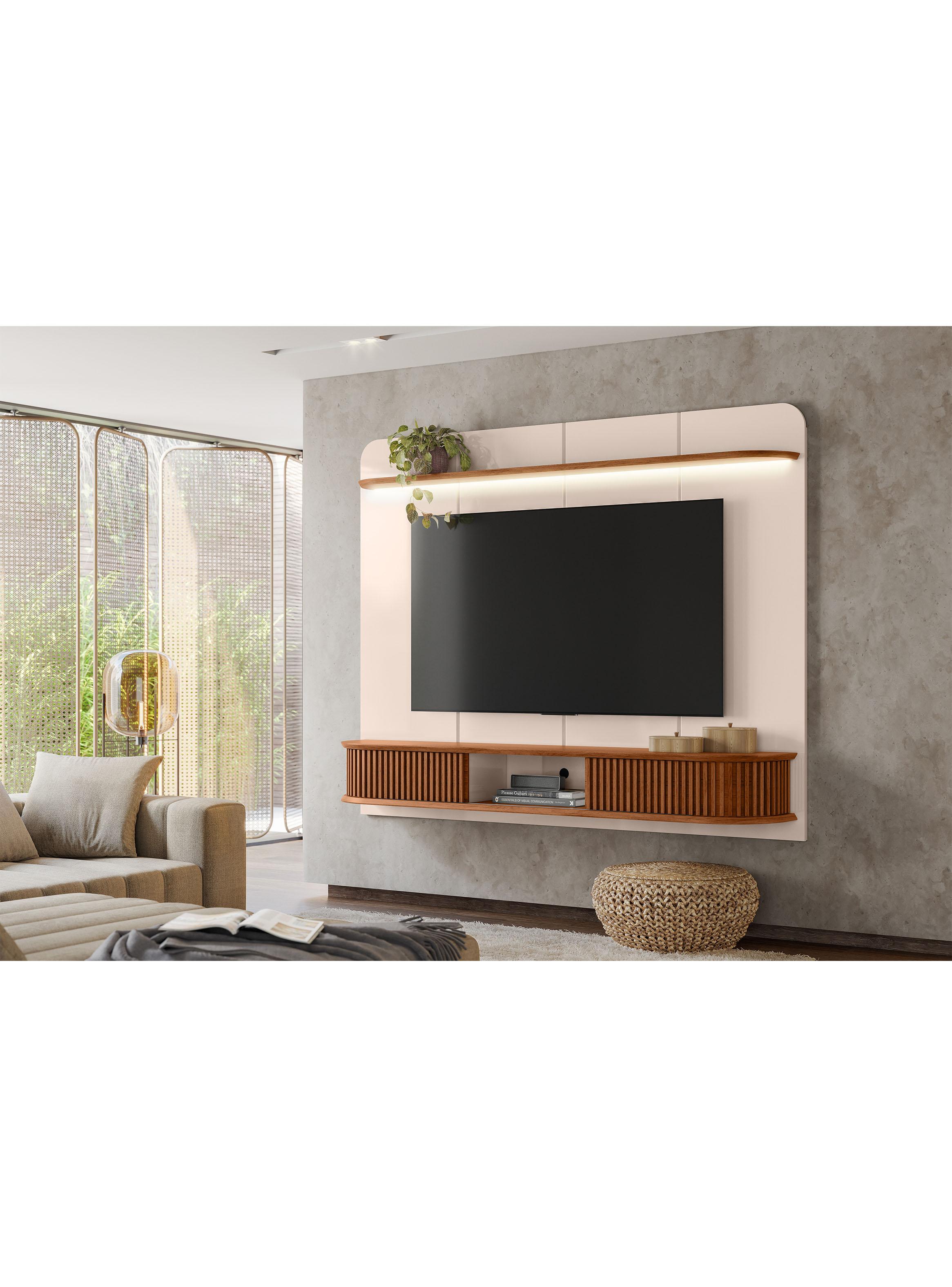 Panel TV Capri Off 75" White/Freijó-4