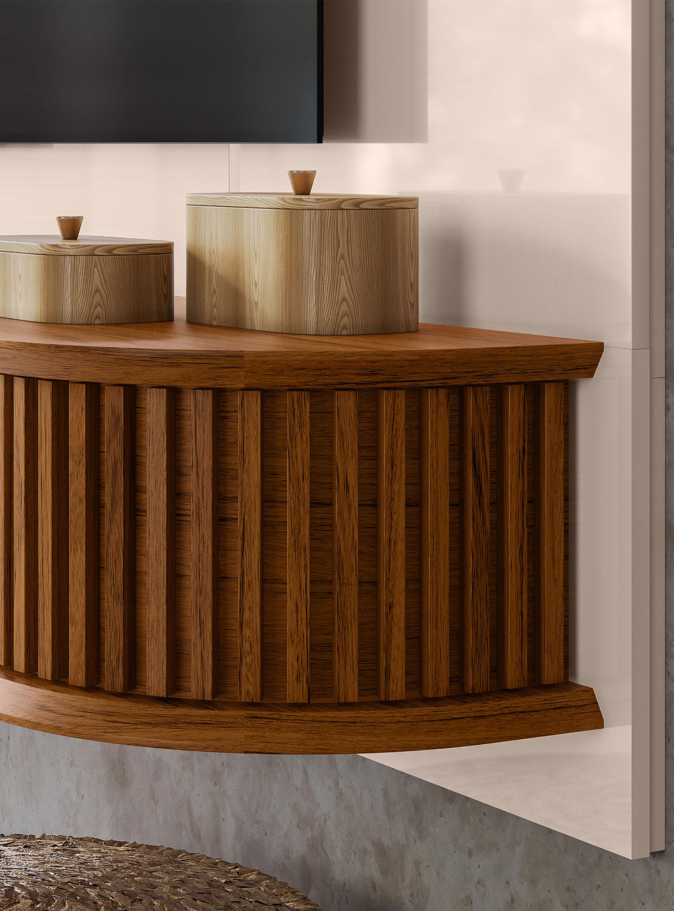 Panel TV Capri Off 75" White/Freijó-3