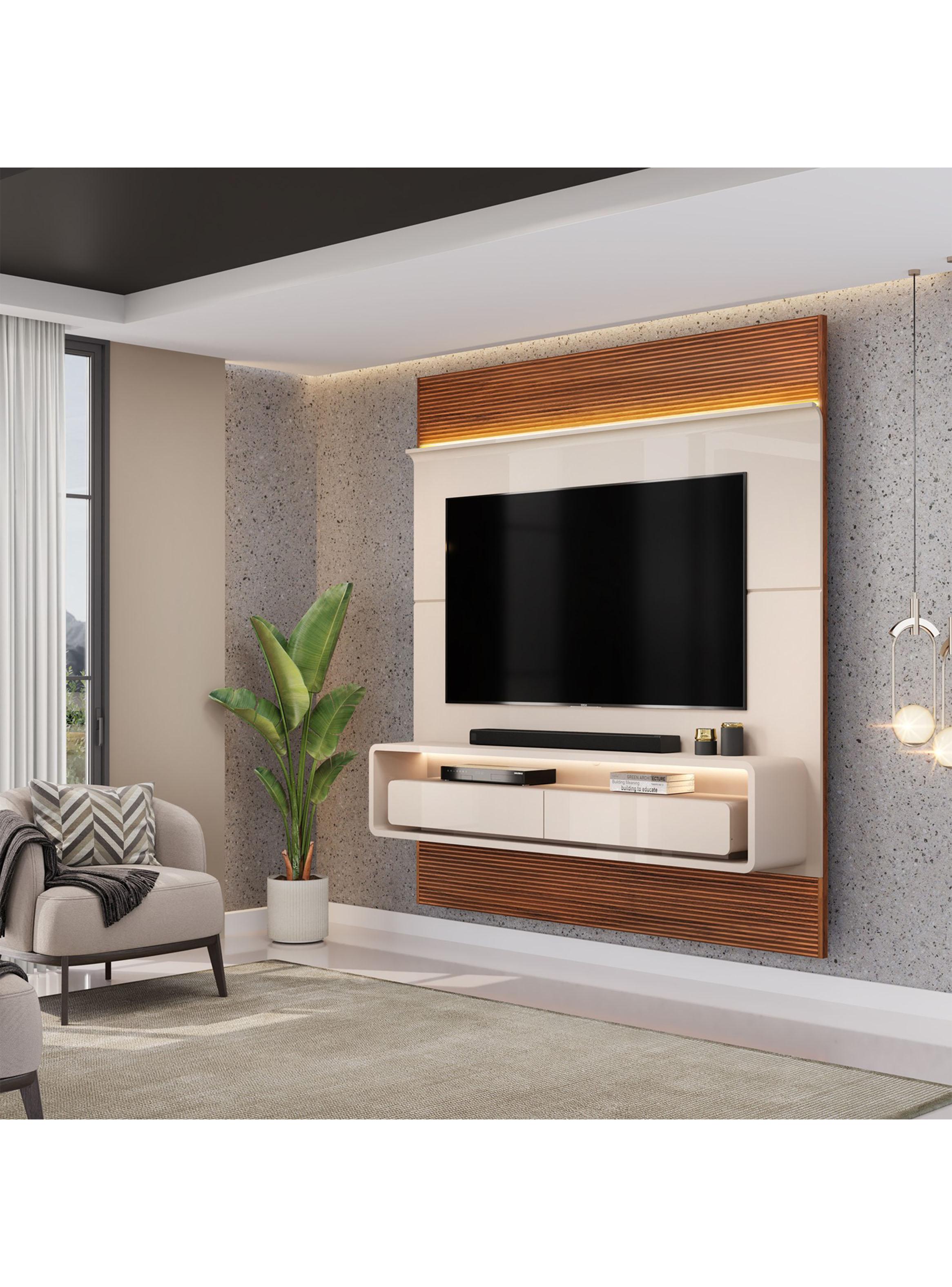 Panel TV Taylor 70" Off White/Freijó-4