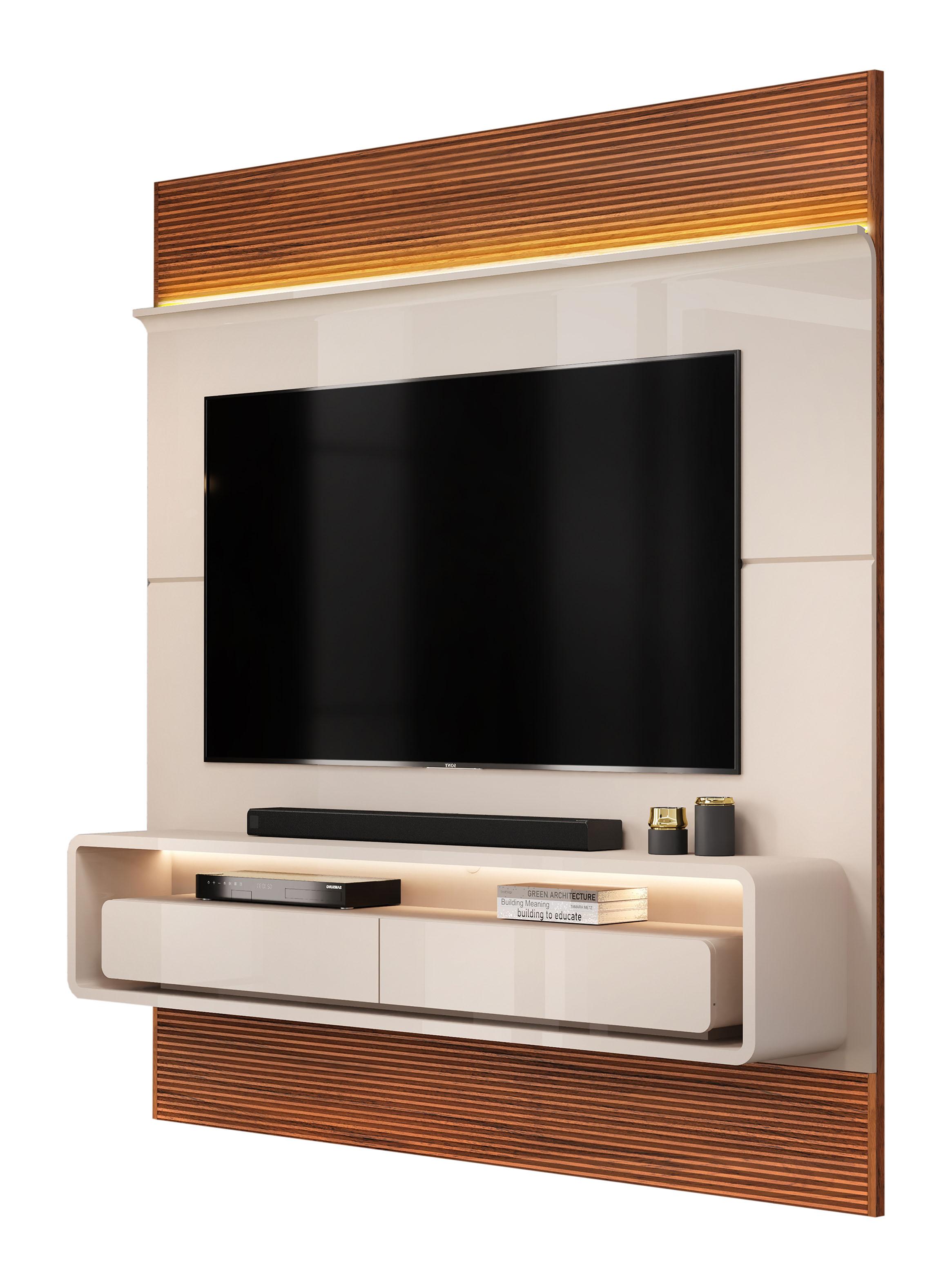 Panel TV Taylor 70" Off White/Freijó-2