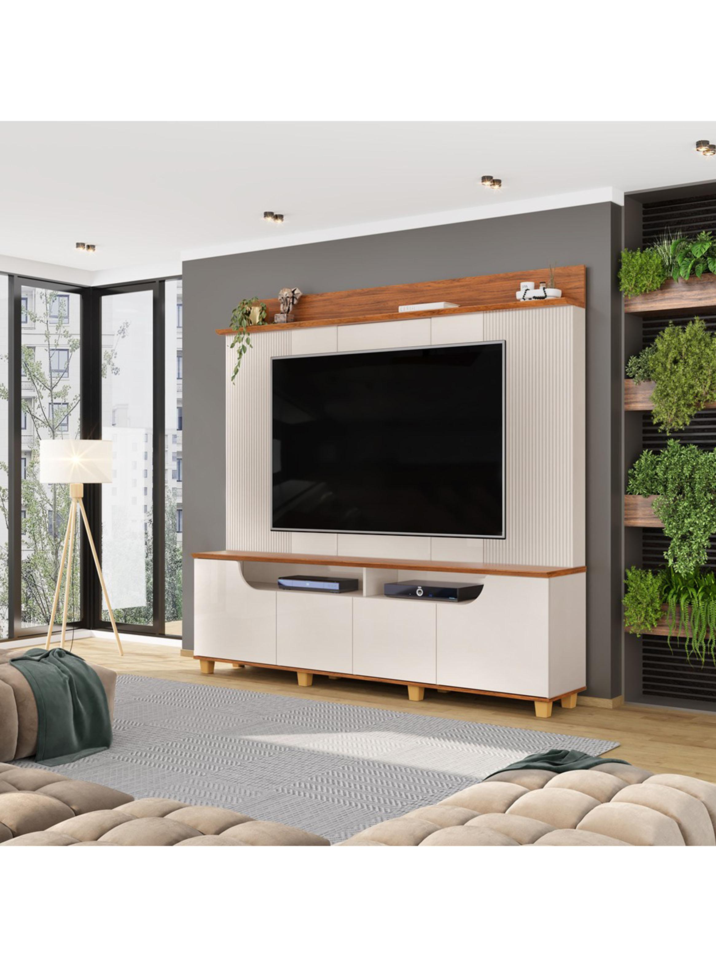 Centro de Entretenimiento Gama 75" Off White/Freijo-4